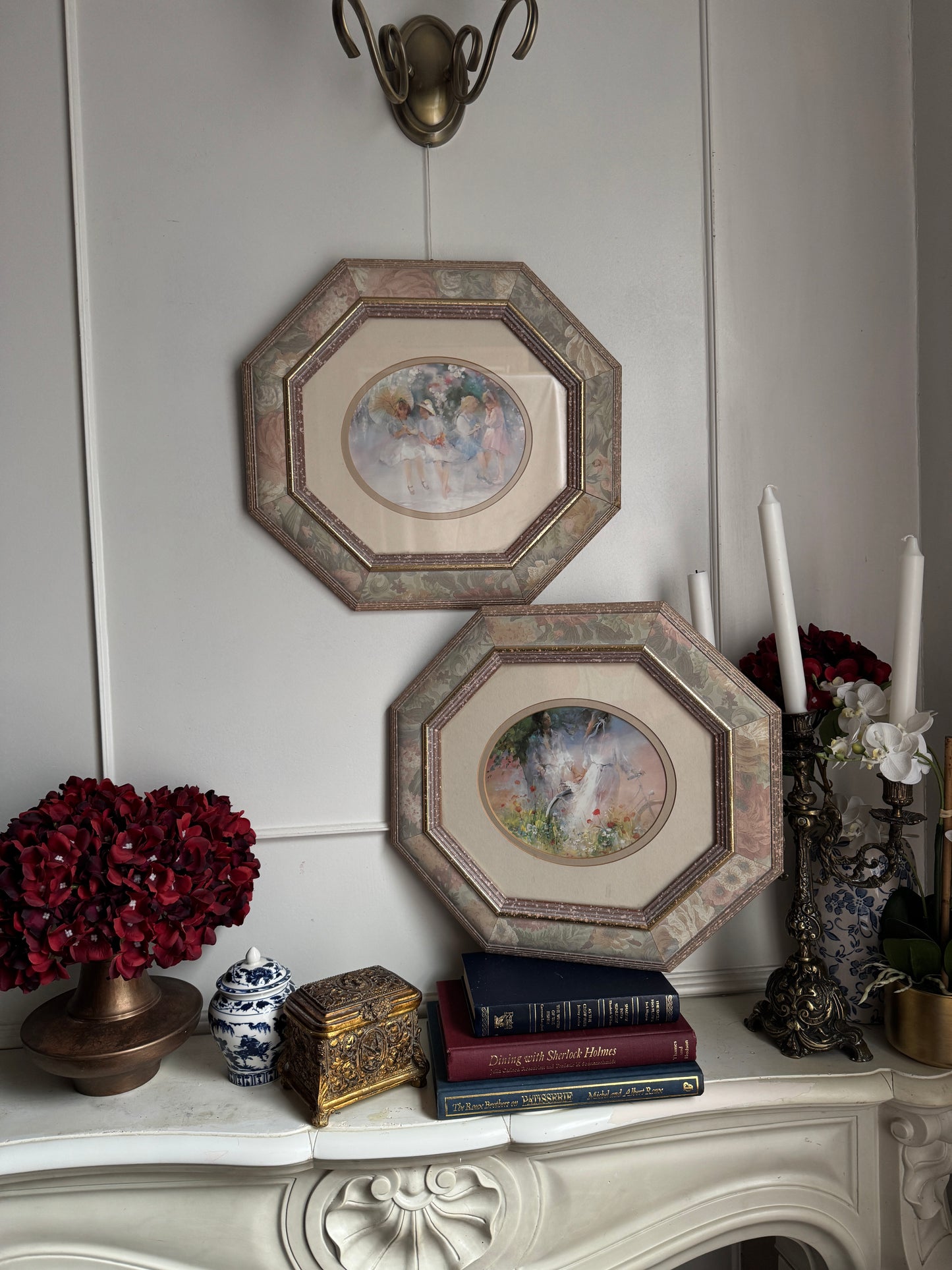 Vintage Fine Art Print Pair – “Just the Two of Us”