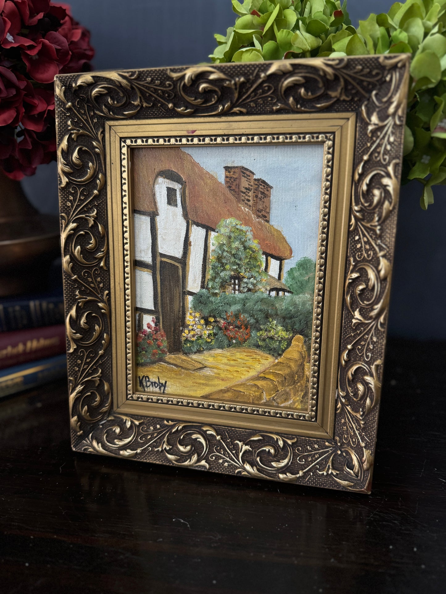 Small Oil Painting Signed by K. Broby in Elowen Frame