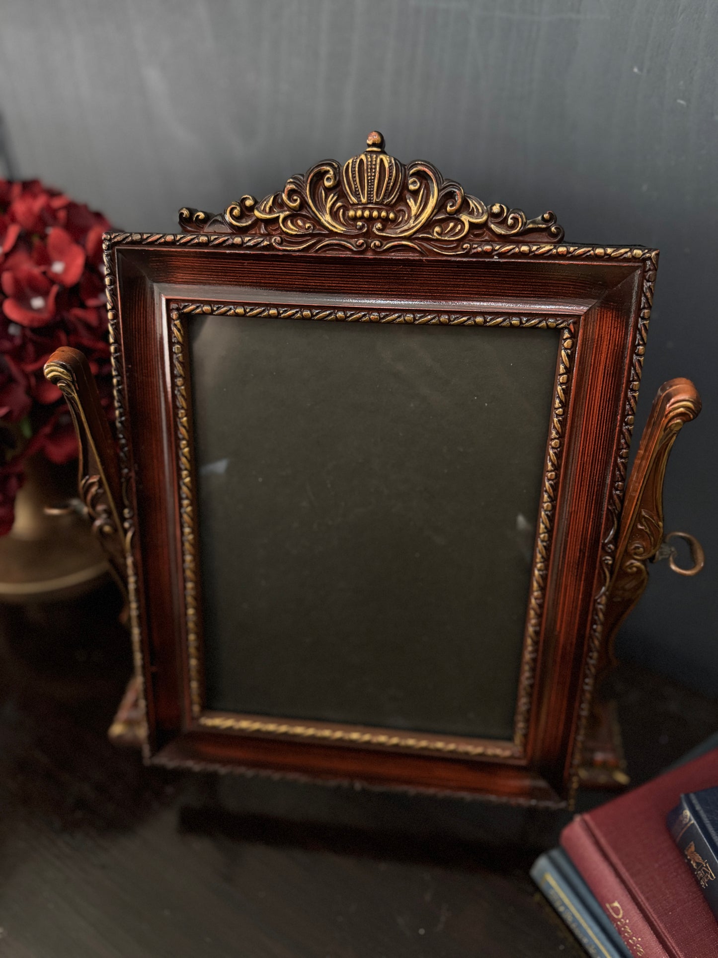 Vintage Victorian Art Deco Style Ornate Gold Swivel Picture Frame