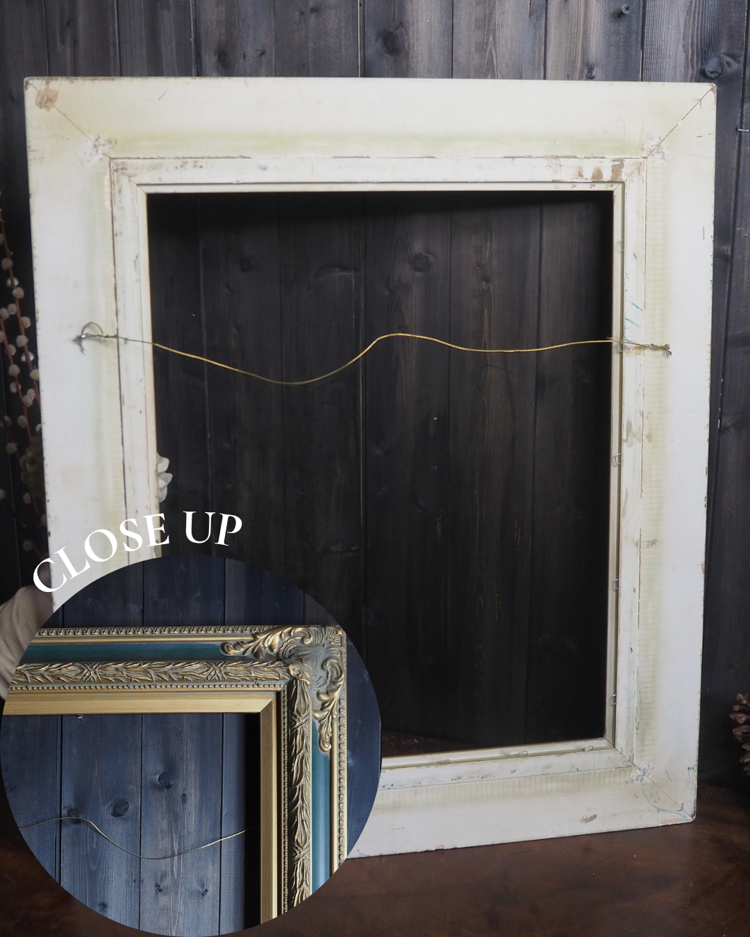The Genoa-Antique Gold Baroque Ornate Green & Gold Frame Vintage Frame