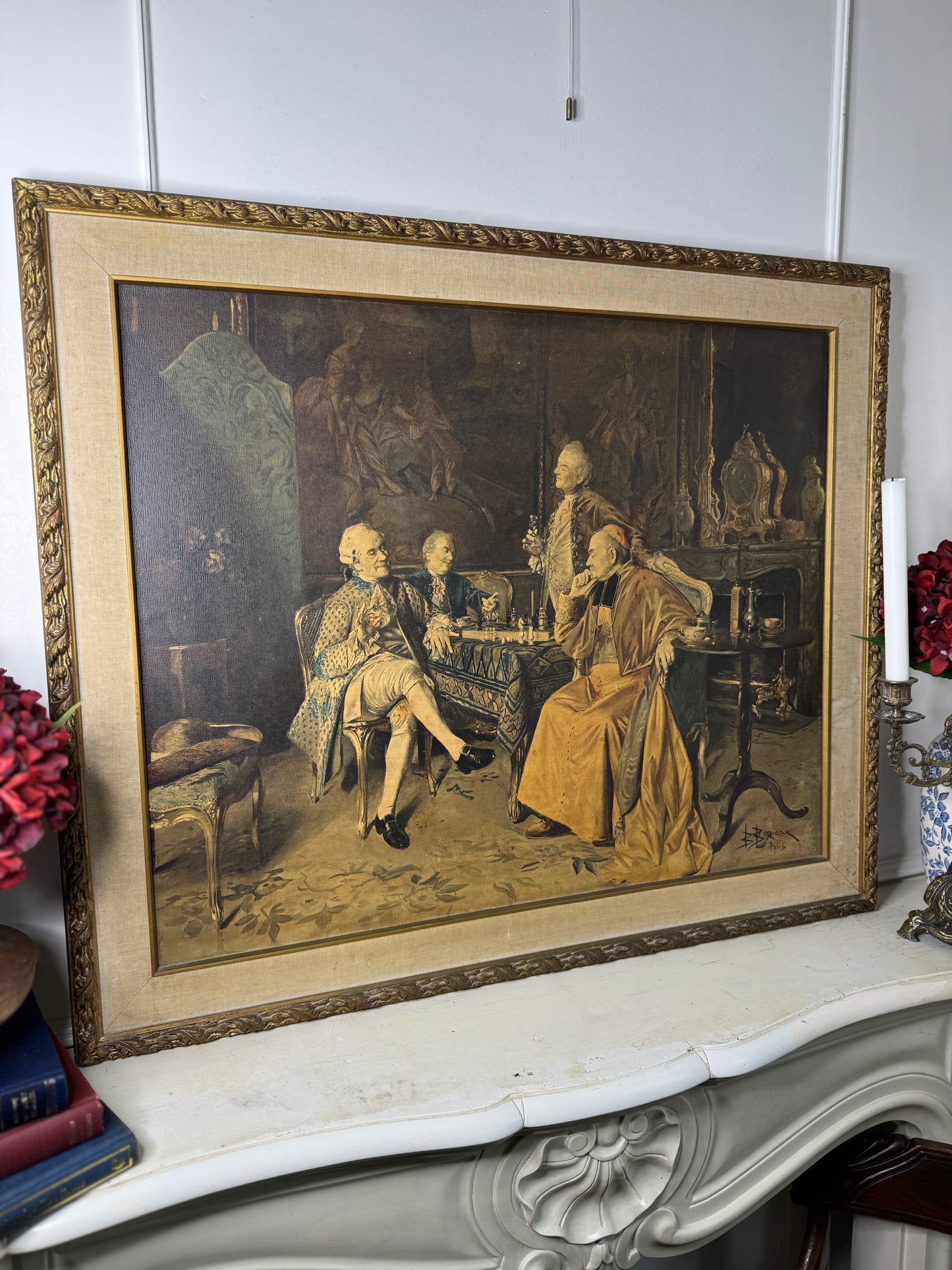 B Boziona Paris" Textured Print in gilt edged frame