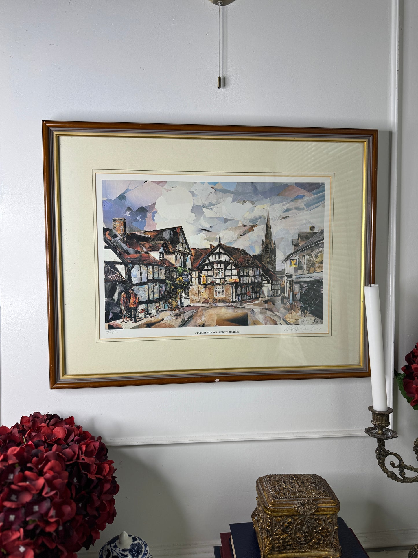 Robert Kilvert Limited Edition Collage Print – Weobley Village, Herefordshire 35/500