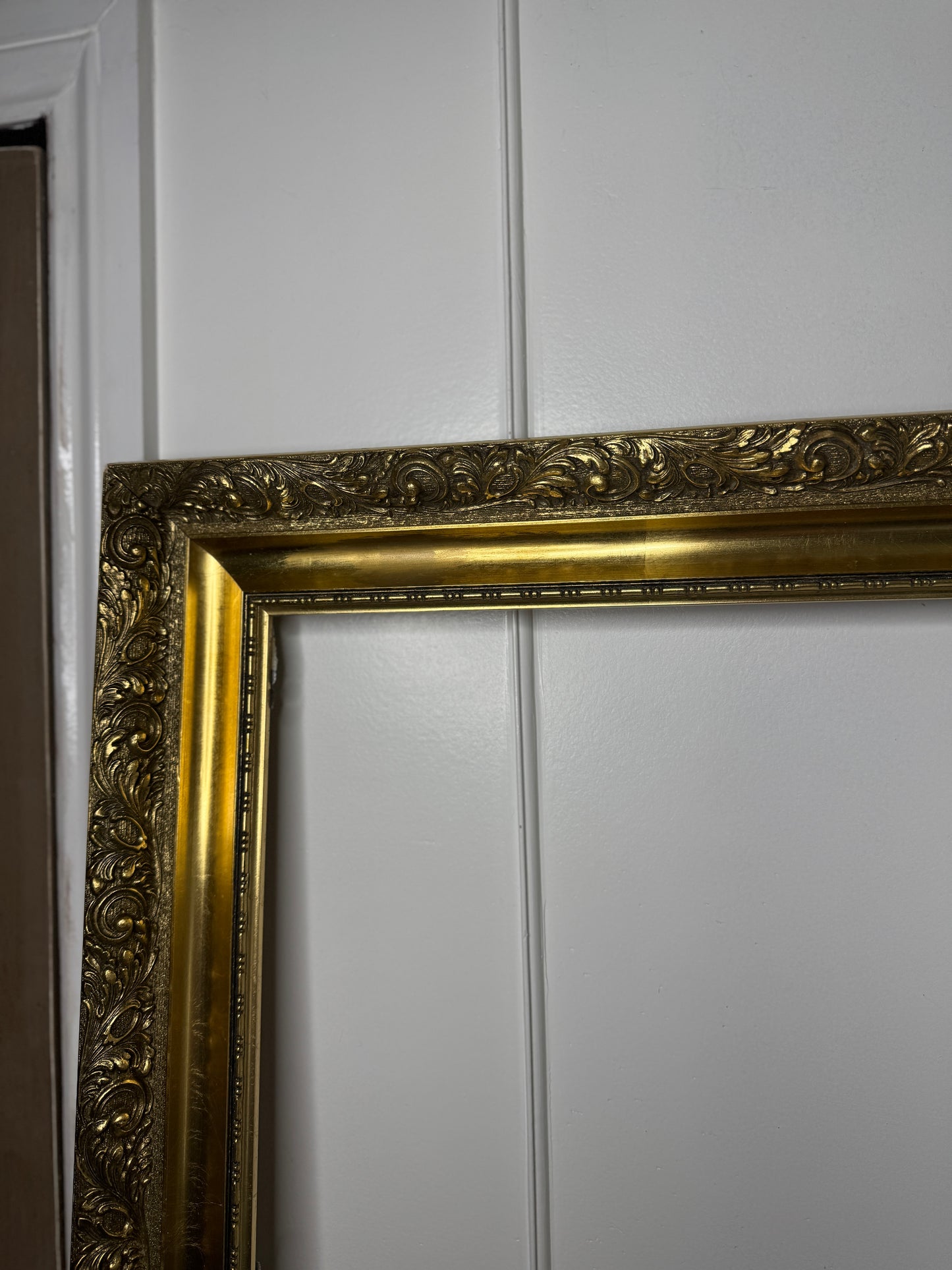 Extra Large - Antique Gold Flower Detailed Ornate Frame