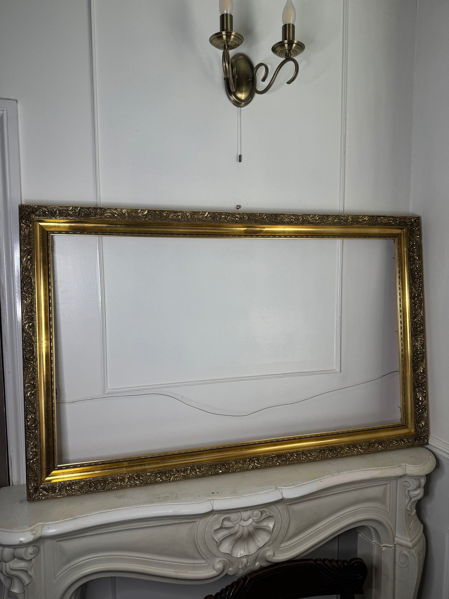 Extra Large - Antique Gold Flower Detailed Ornate Frame