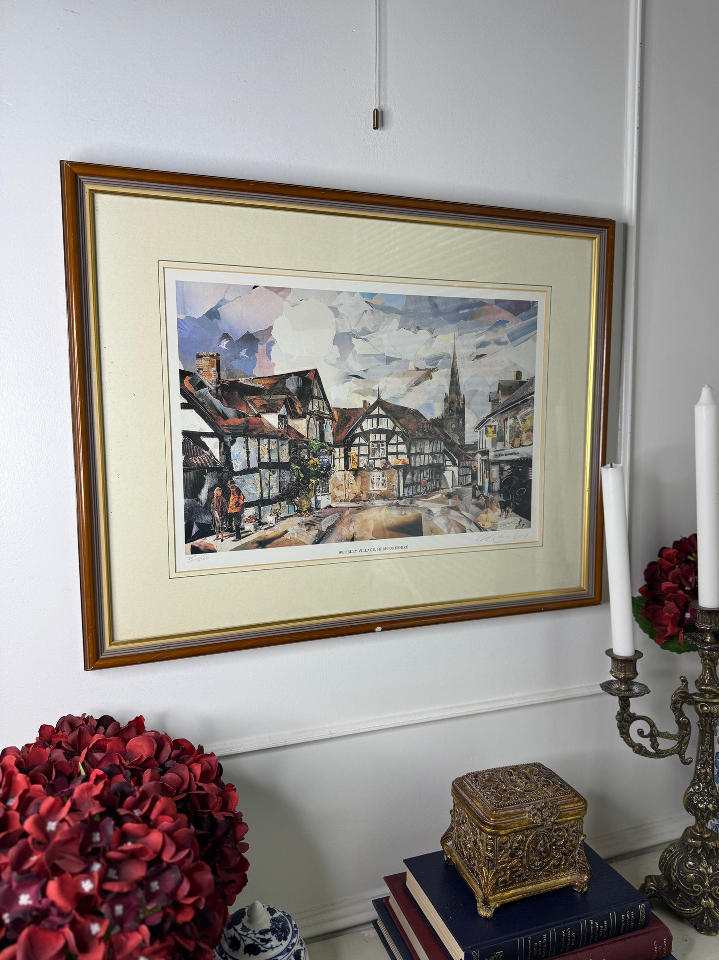Robert Kilvert Limited Edition Collage Print – Weobley Village, Herefordshire 35/500