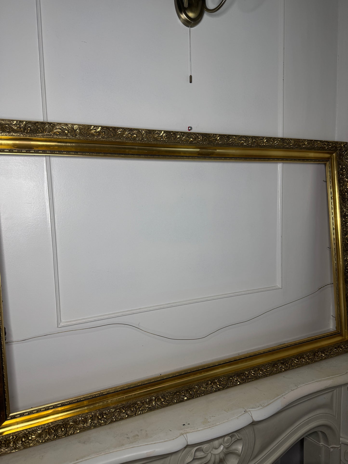 Extra Large - Antique Gold Flower Detailed Ornate Frame