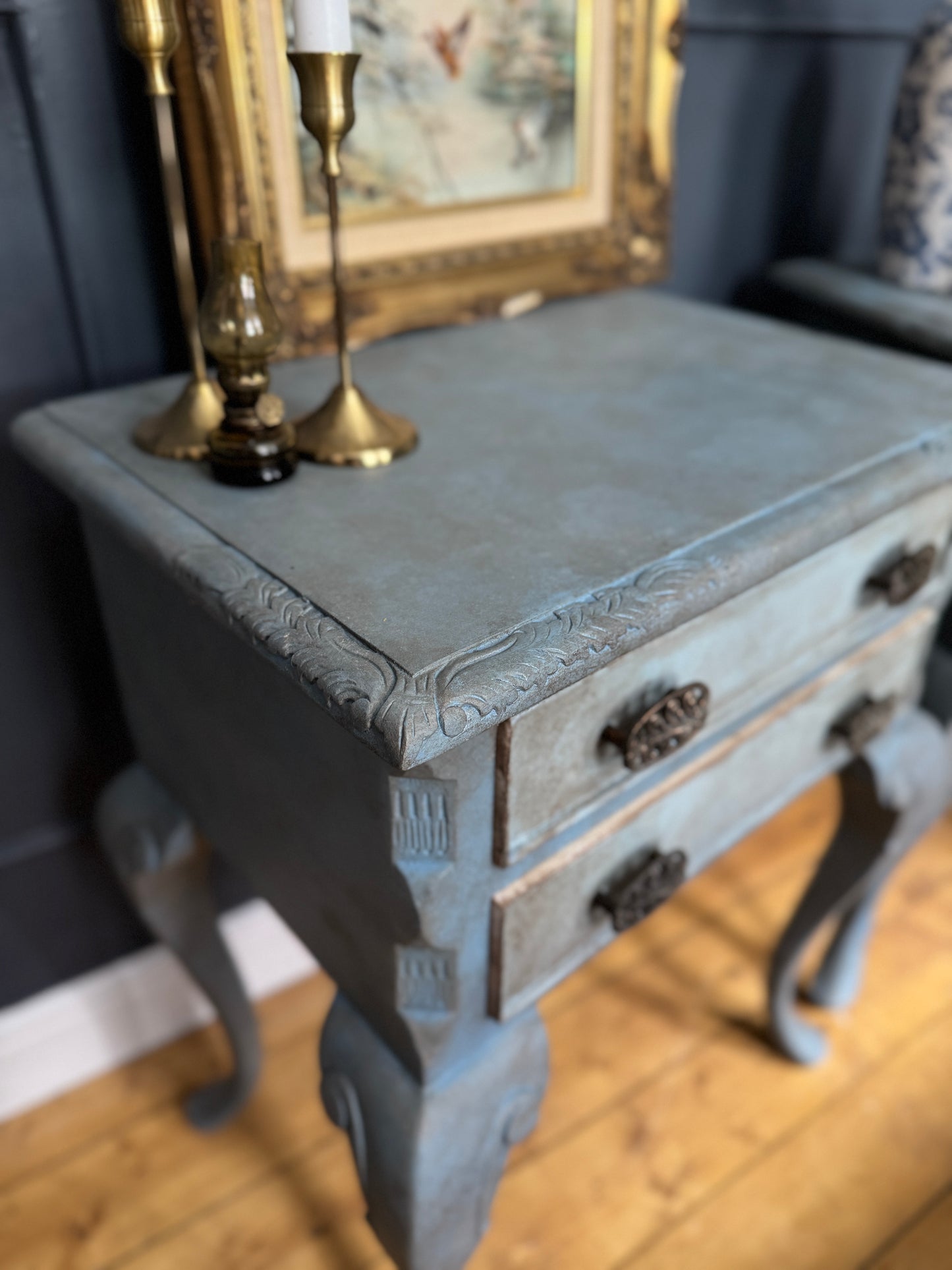 Antique Upcycled French Bedside Tables – One of a Kind Pair