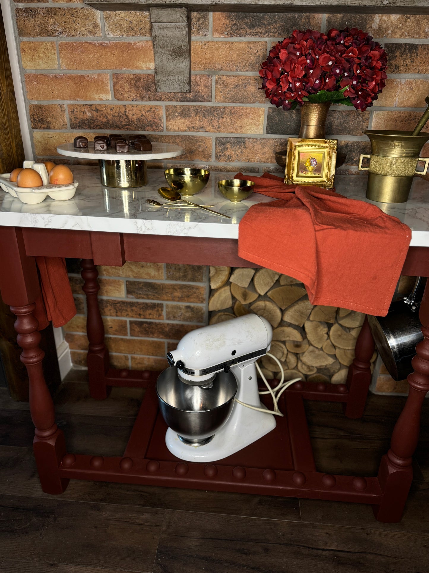 Vintage Handcrafted Upcycled Kitchen Island – Unique & Stylish