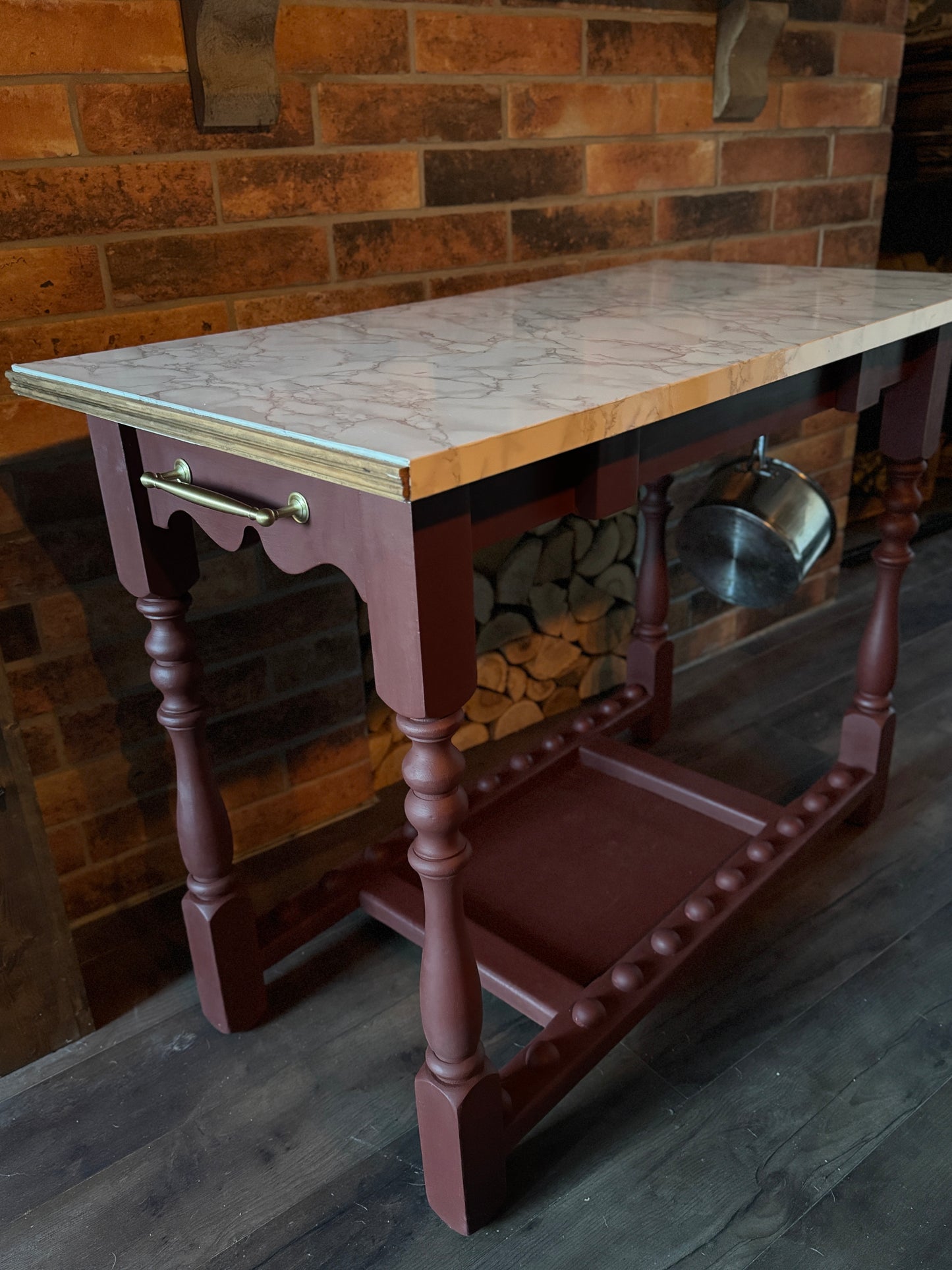 Vintage Handcrafted Upcycled Kitchen Island – Unique & Stylish