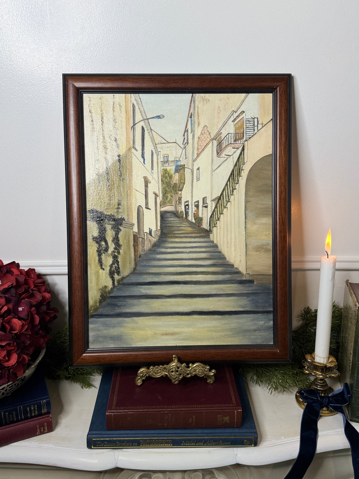 Cobblestone Journey – Original Italian Streetscape by N.G. Reynolds