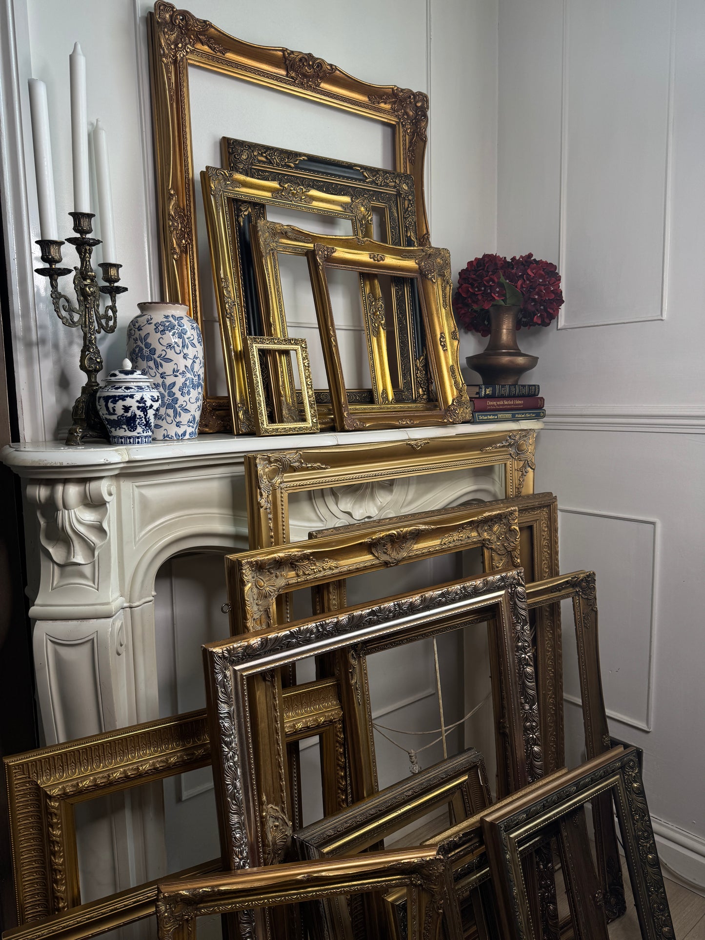 Antique Large Luxurious Belvoir Ornate Gold Frame