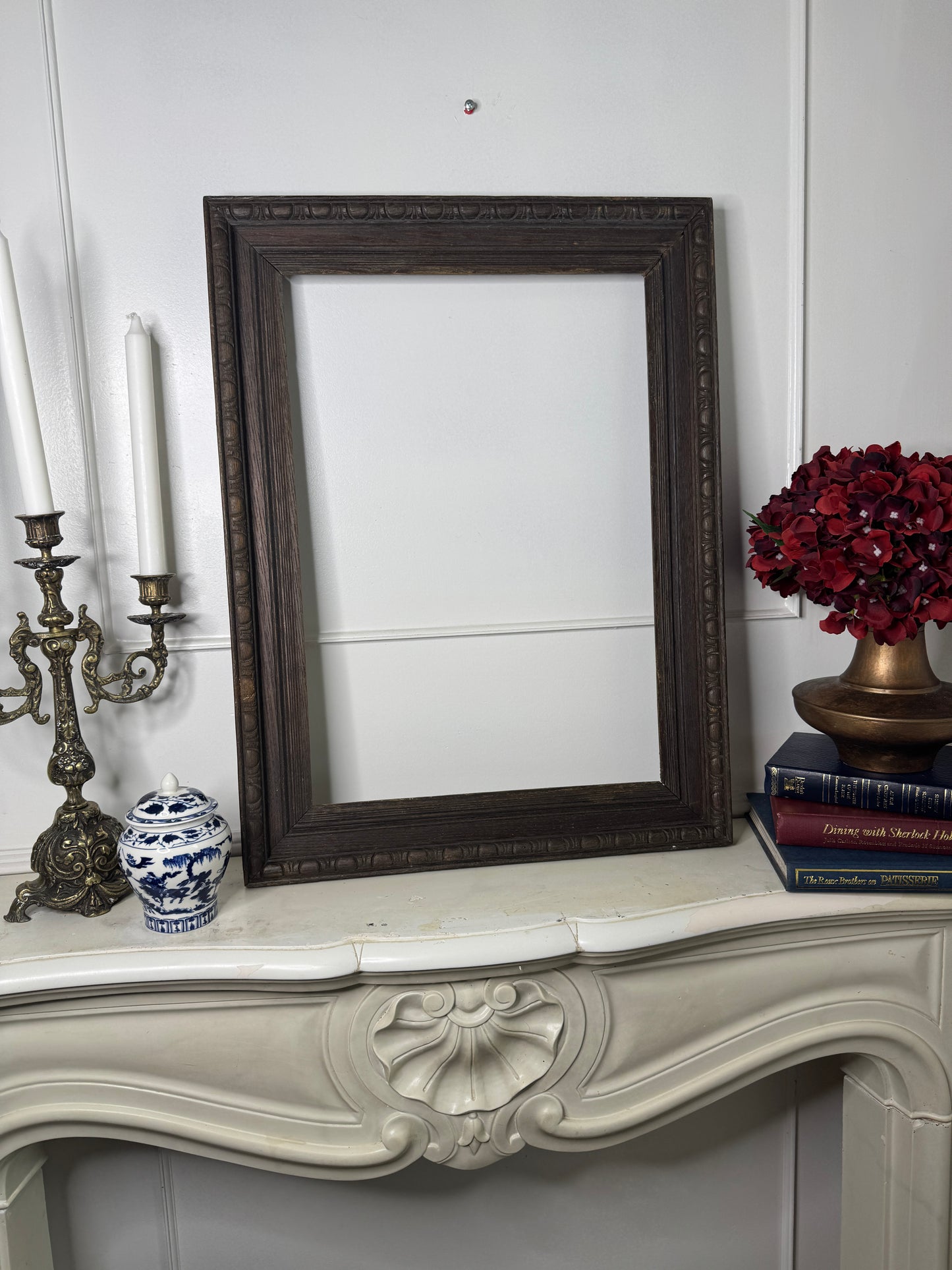 Victorian Carved Oak Carved Frame