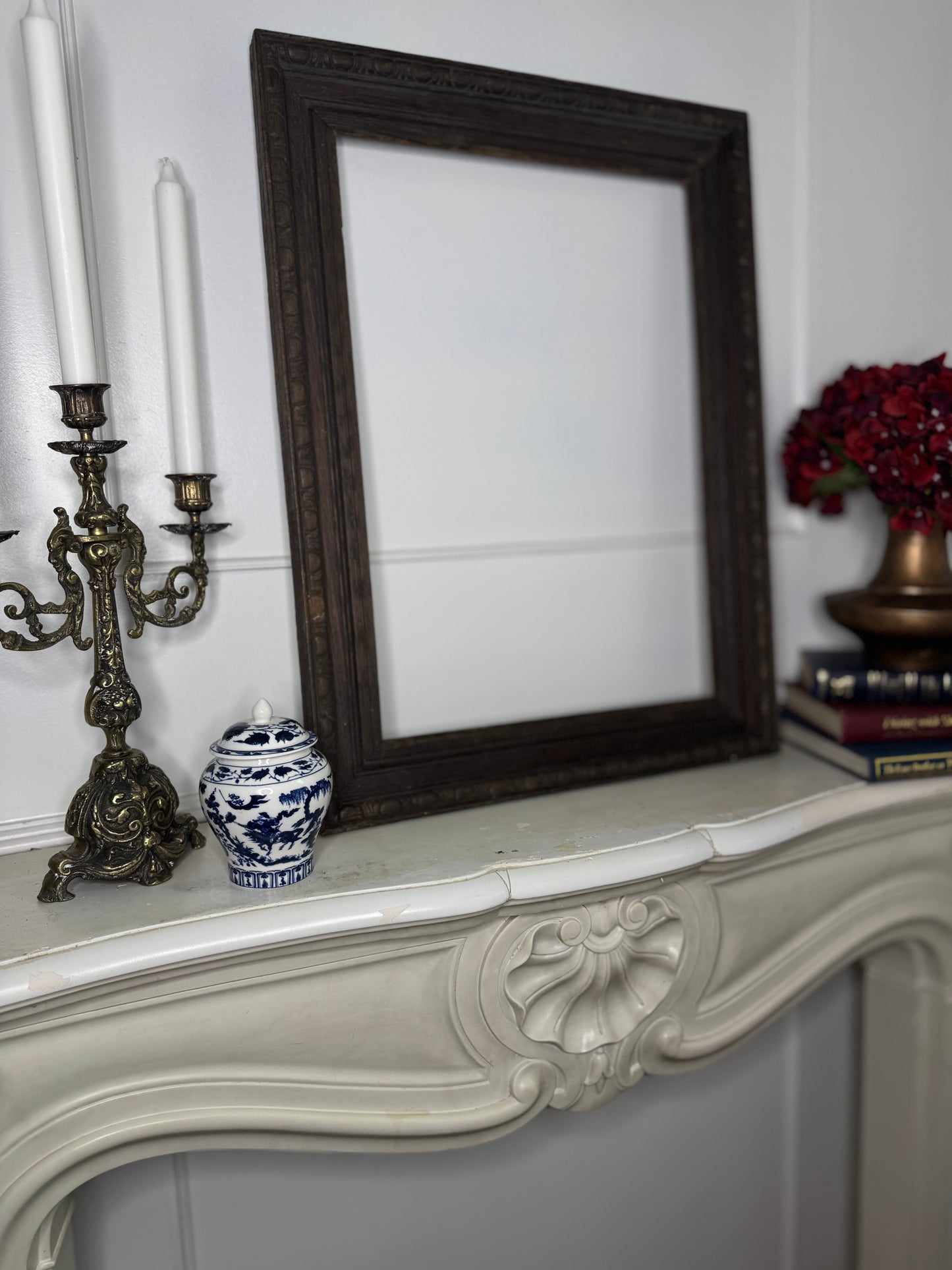 Victorian Carved Oak Carved Frame