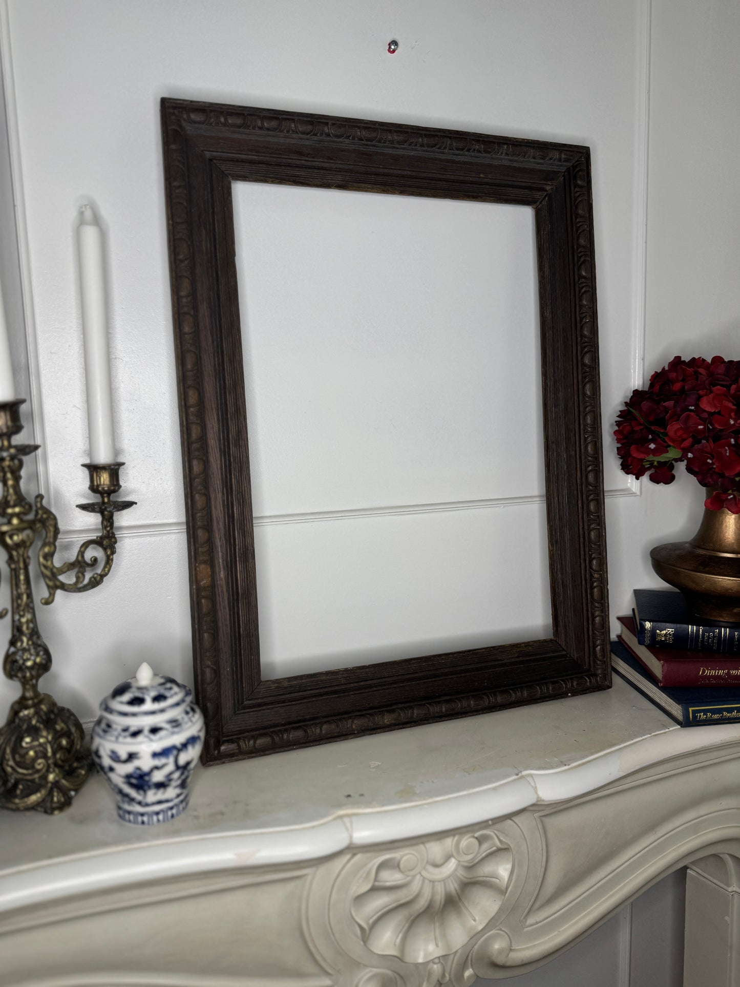 Victorian Carved Oak Carved Frame