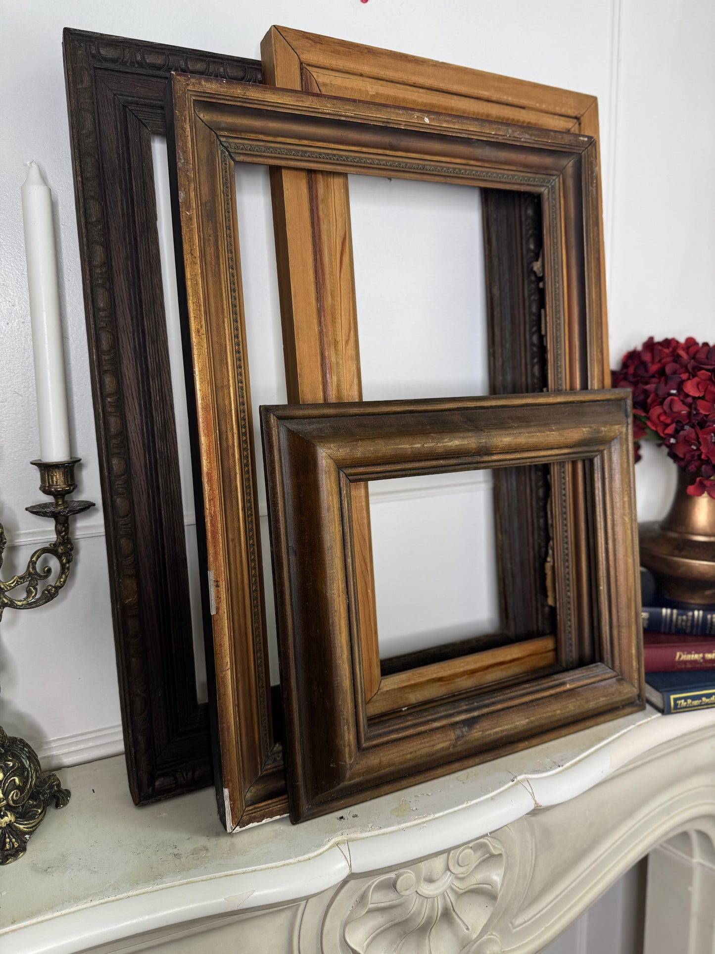 Antique Carved Wooden Frame Rustic Collection