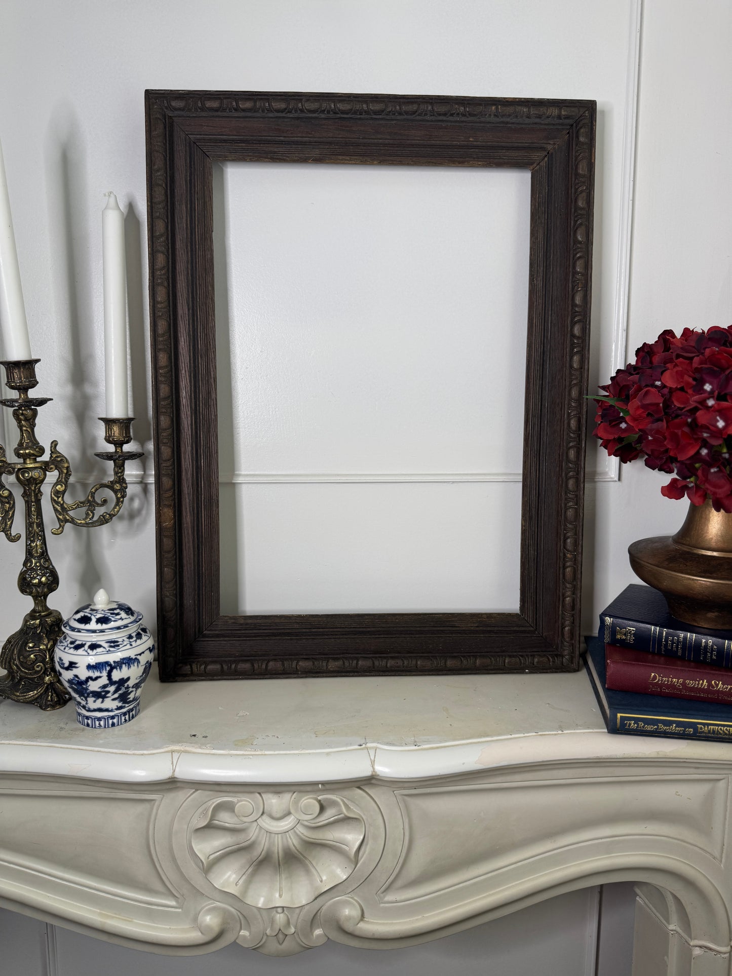 Victorian Carved Oak Carved Frame