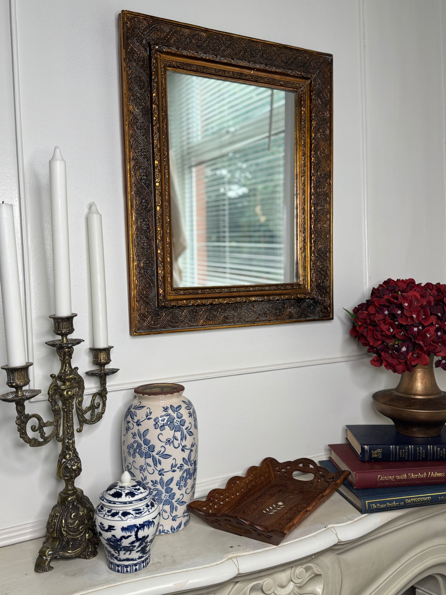 Vintage Gilt Wooden Framed Mirror – Unique Antique Statement Piece