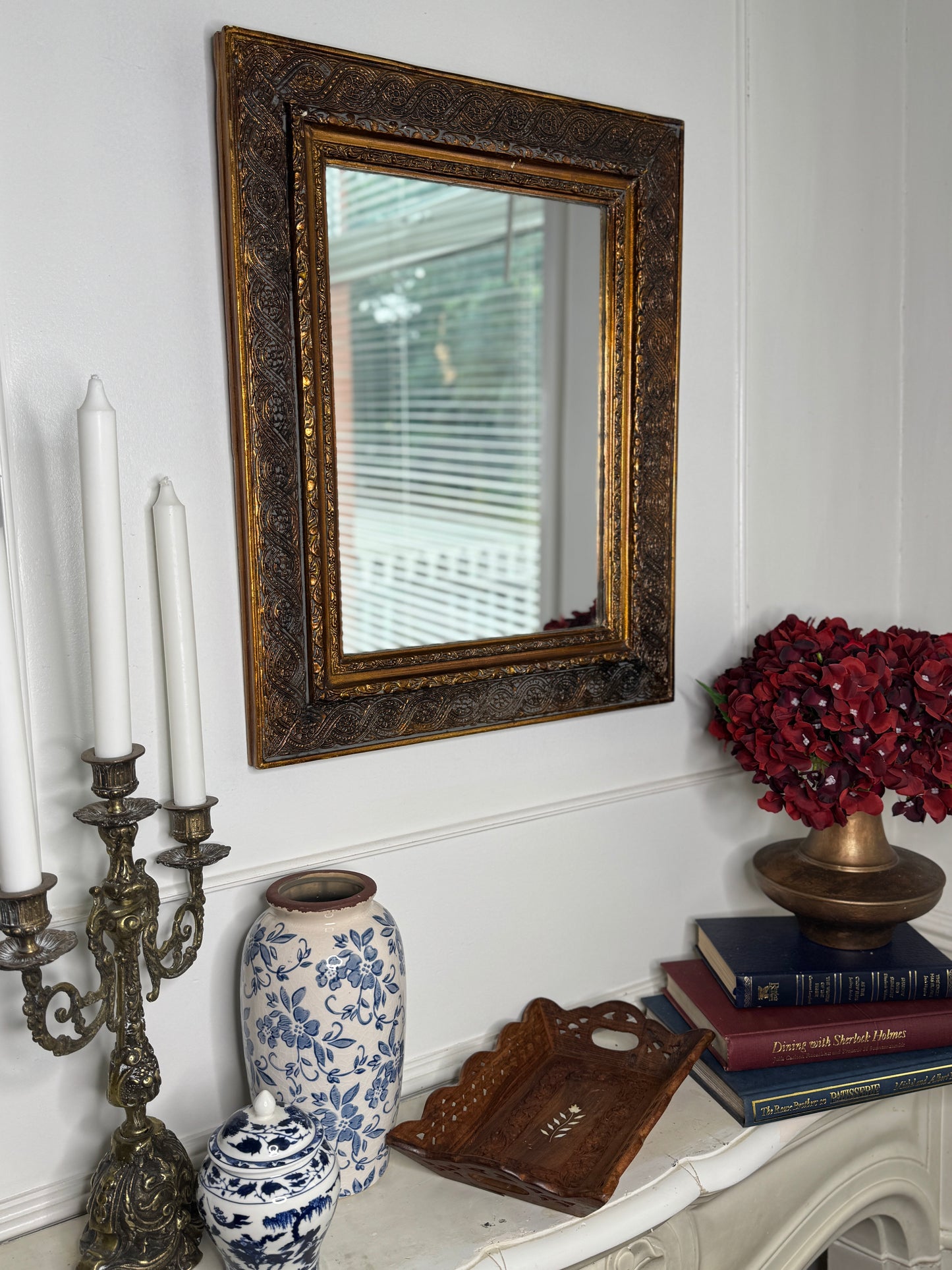 Vintage Gilt Wooden Framed Mirror – Unique Antique Statement Piece