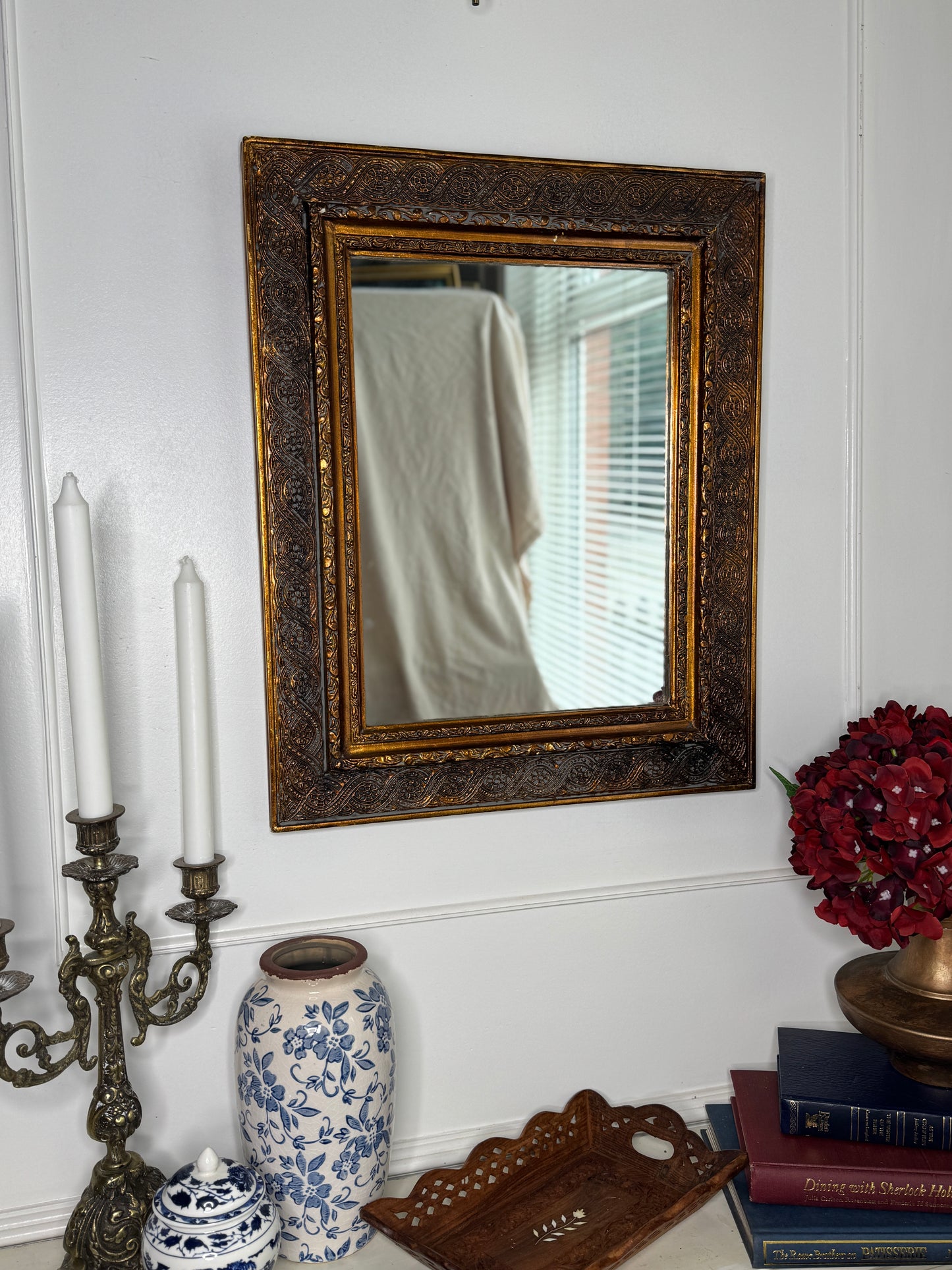 Vintage Gilt Wooden Framed Mirror – Unique Antique Statement Piece