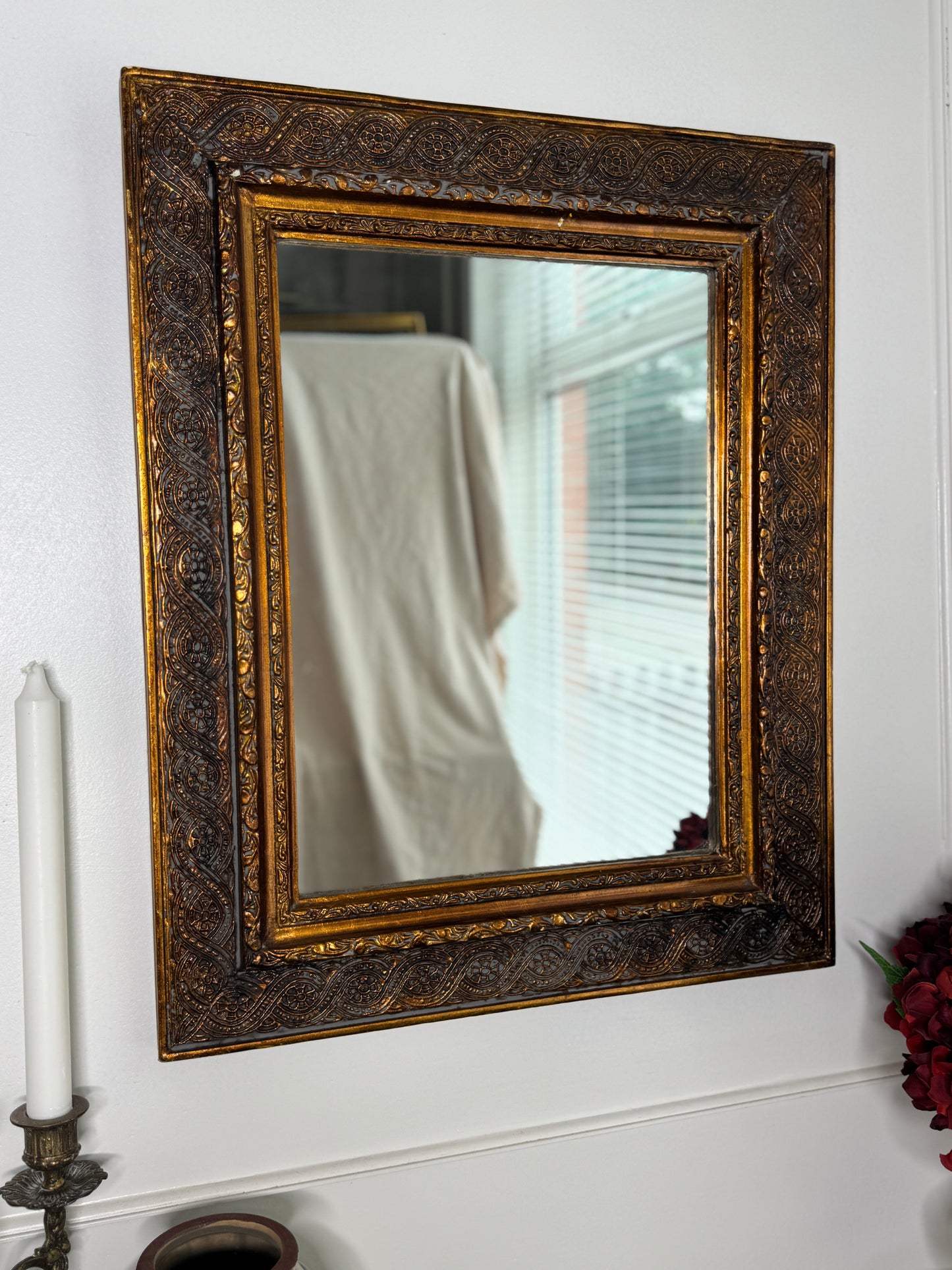 Vintage Gilt Wooden Framed Mirror – Unique Antique Statement Piece