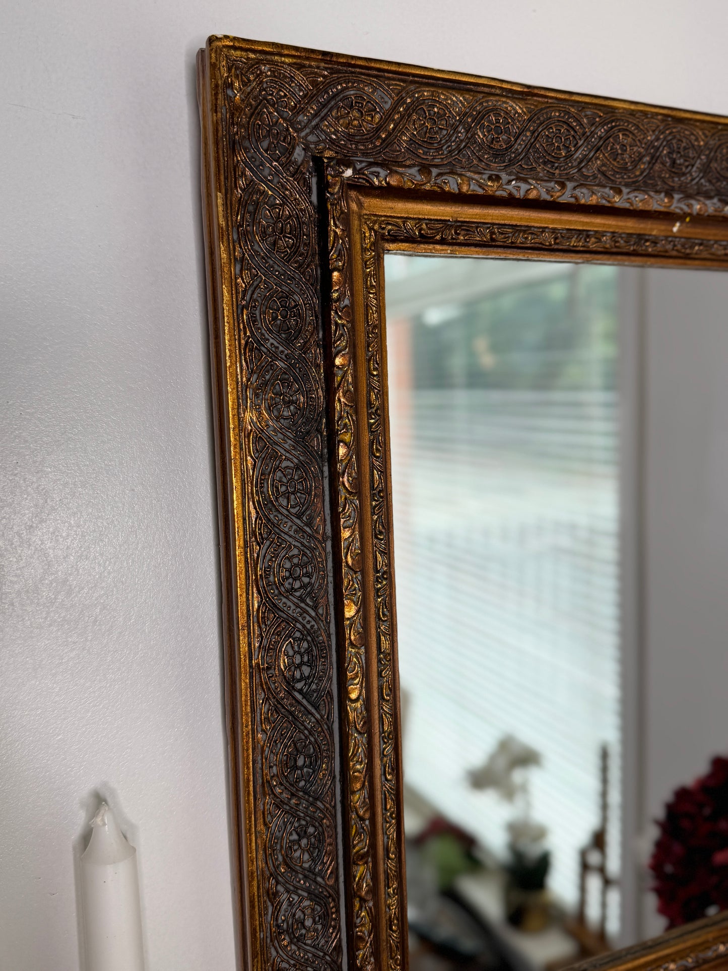 Vintage Gilt Wooden Framed Mirror – Unique Antique Statement Piece