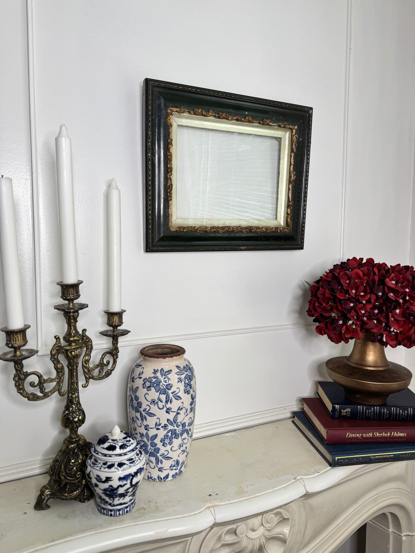 Antique Victorian Gilt Greenl Small Frame