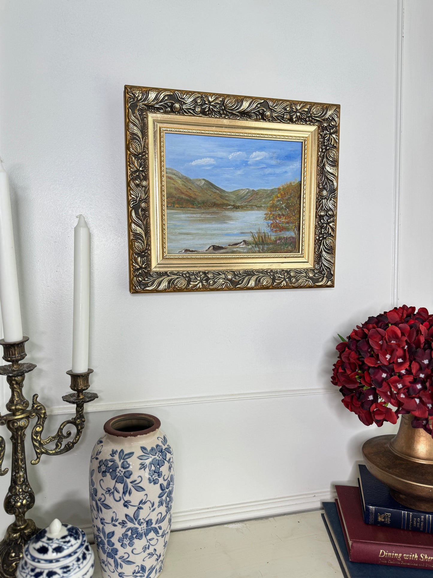 Vintage Oil On Board in a Luxurious Belvoir Ornate Gold Frame