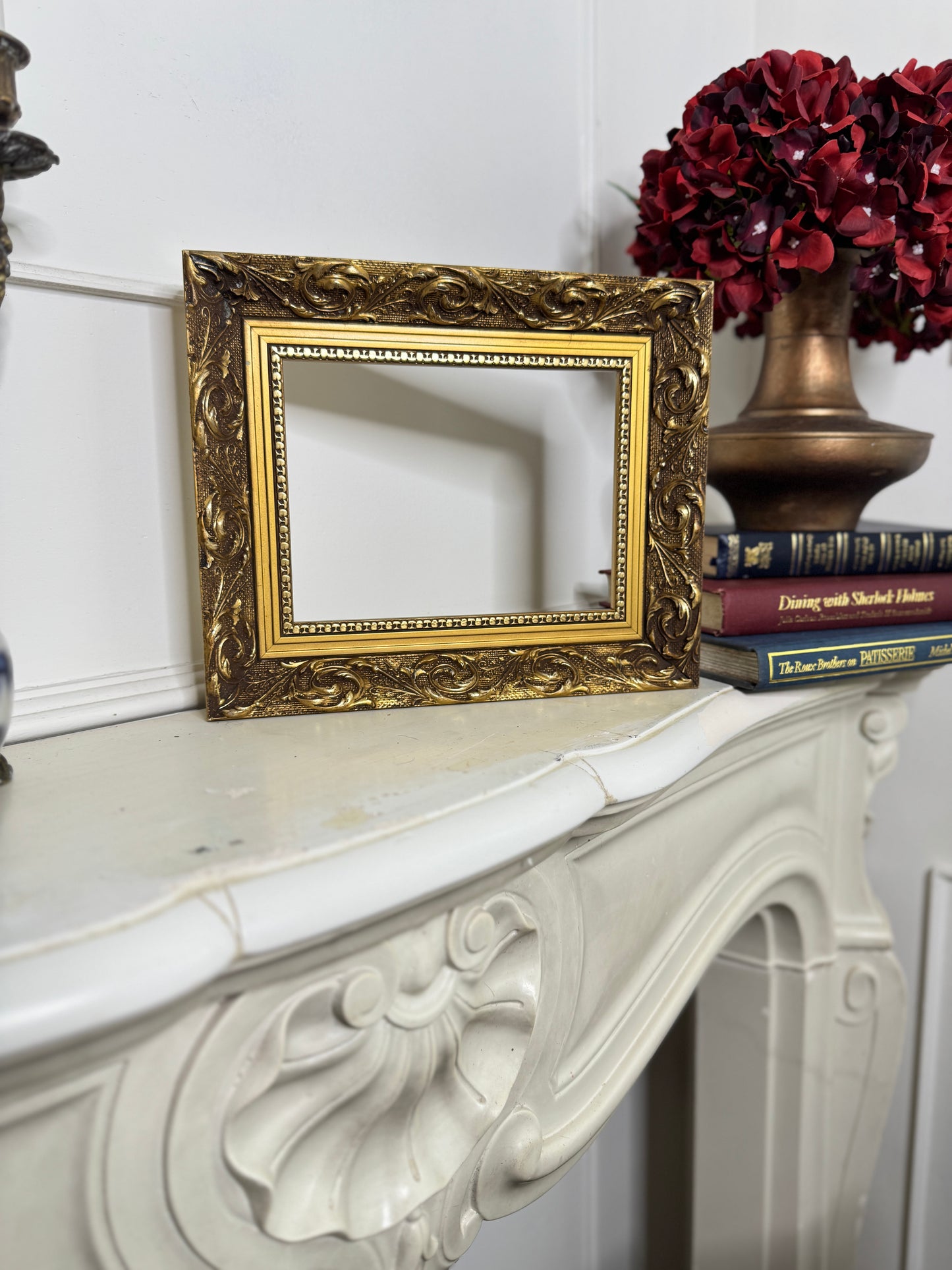 Vintage Extra Thick Ornate Wooden Elowen Frame