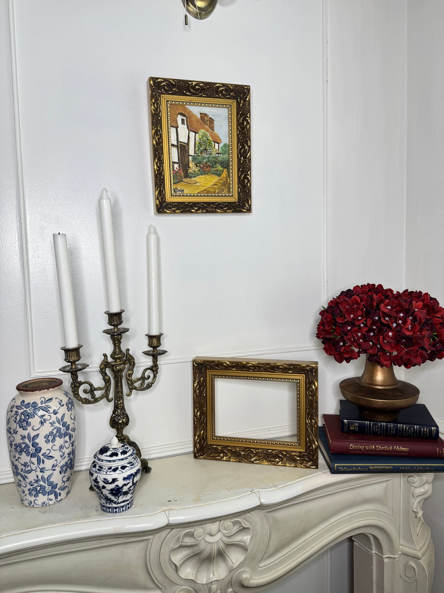 Vintage Extra Thick Ornate Wooden Elowen Frame