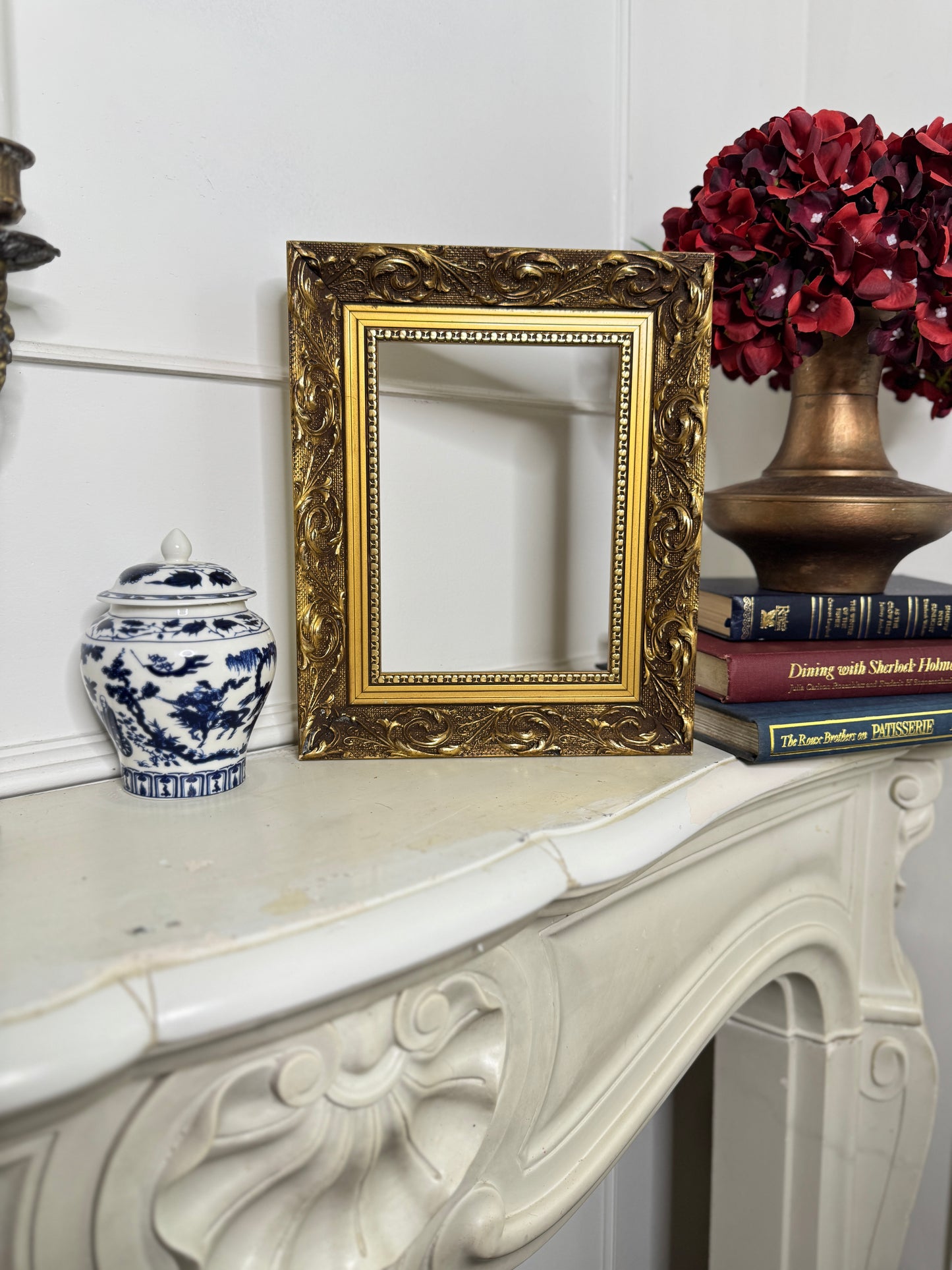Vintage Extra Thick Ornate Wooden Elowen Frame