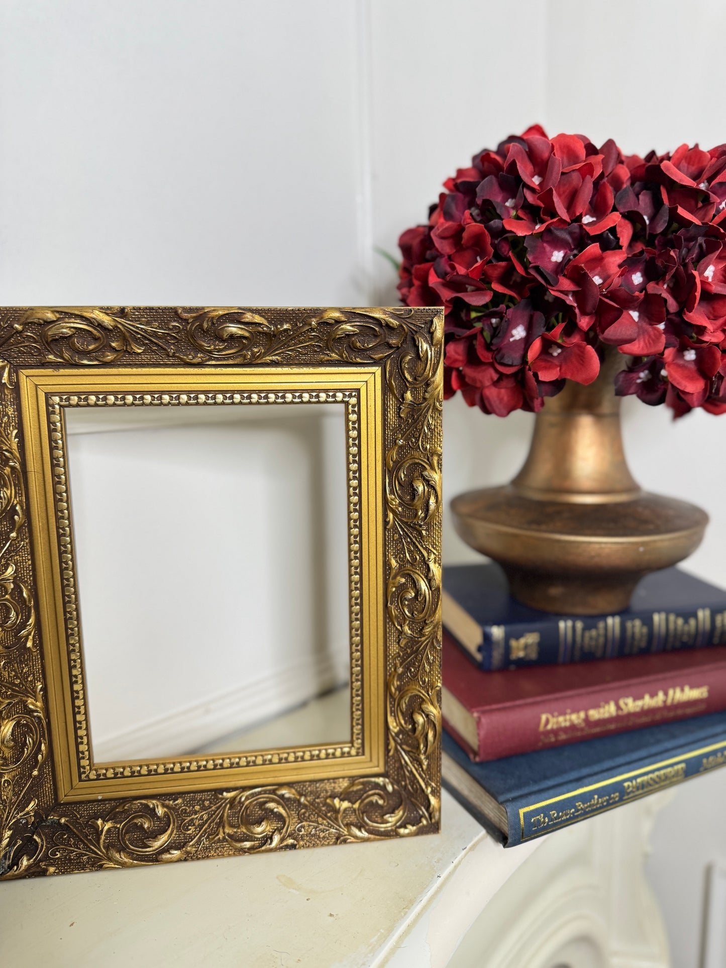 Vintage Extra Thick Ornate Wooden Elowen Frame