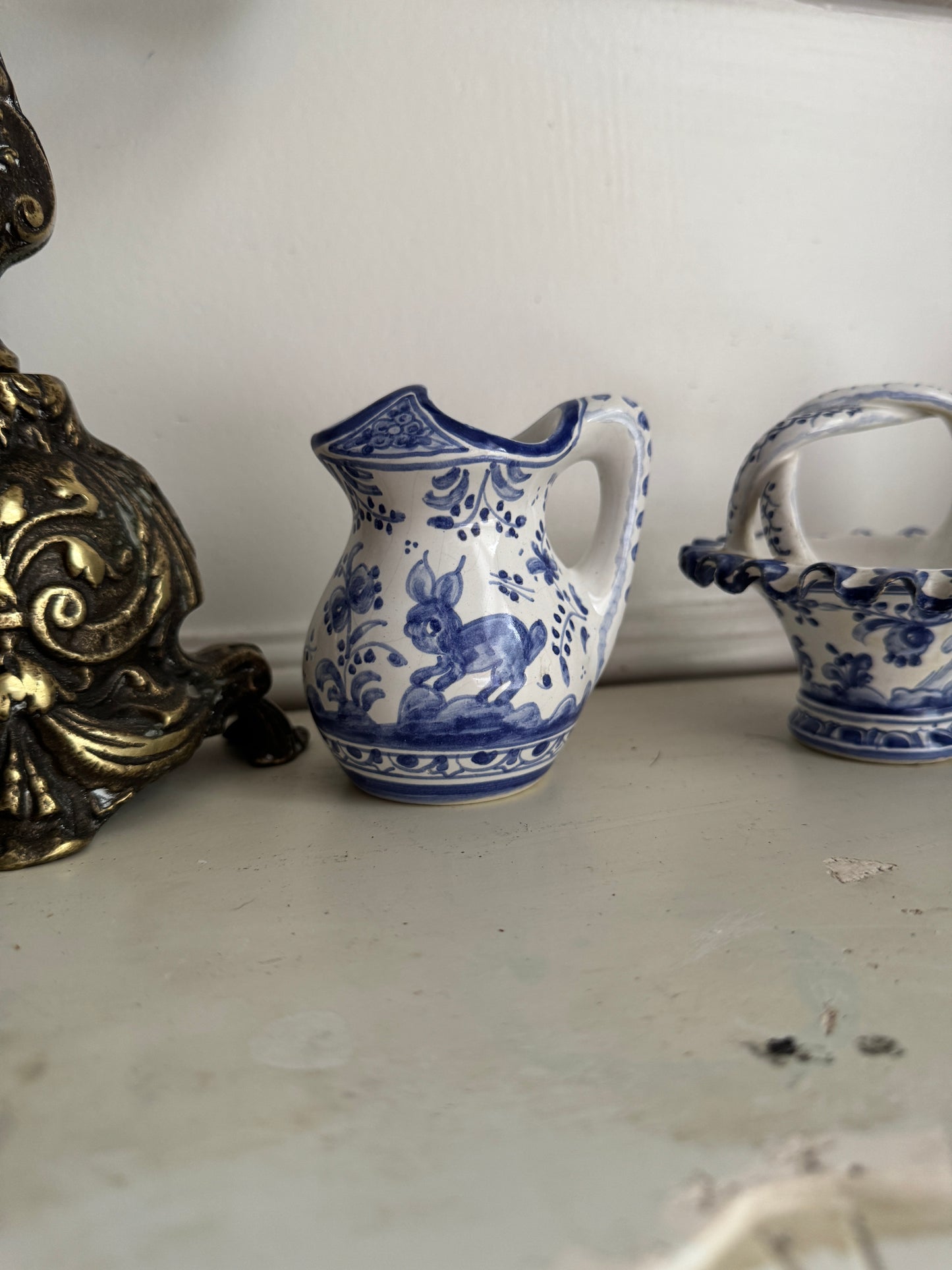 Vintage Hand Painted Filcer Portugal Pottery Set