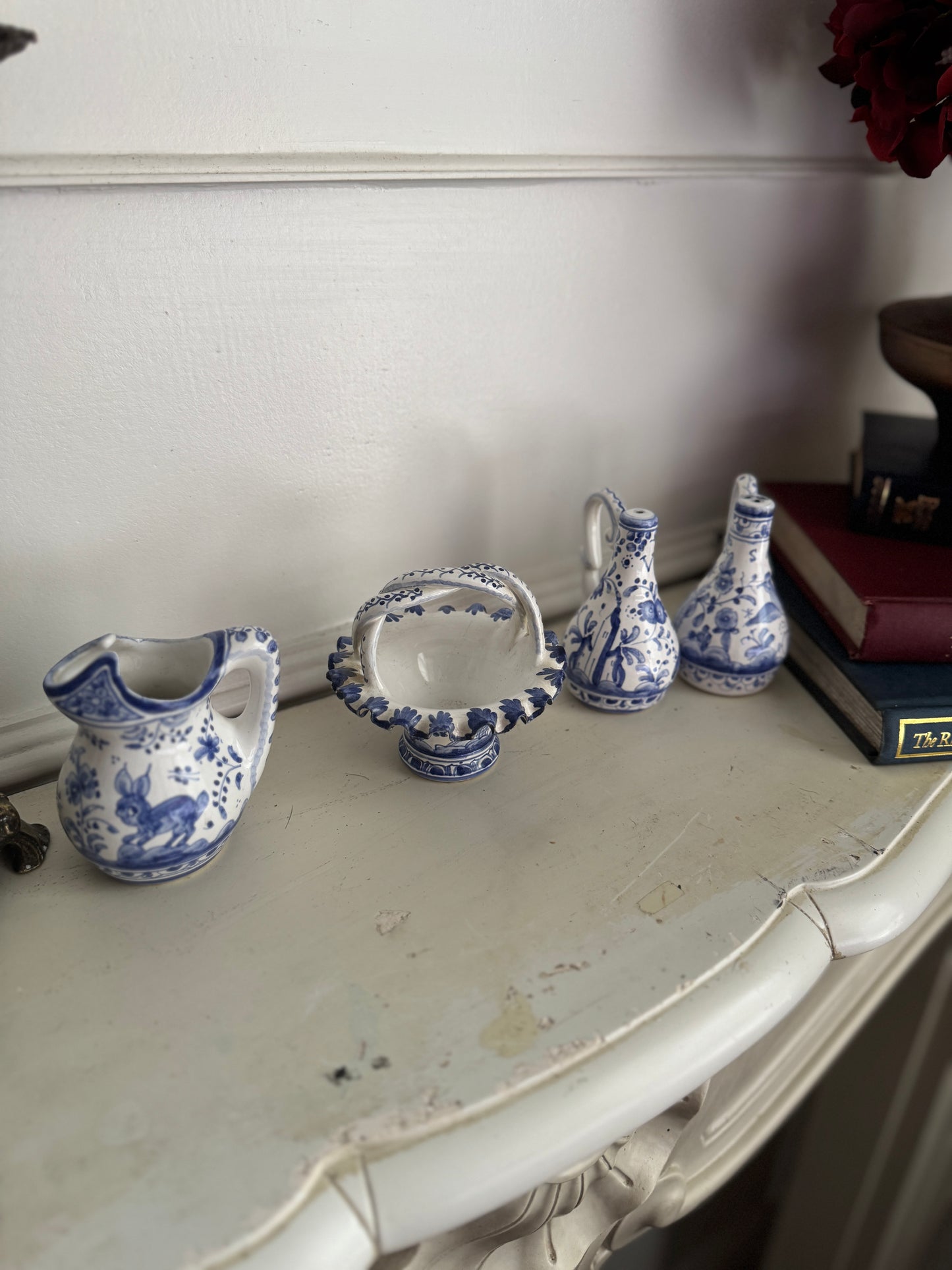 Vintage Hand Painted Filcer Portugal Pottery Set