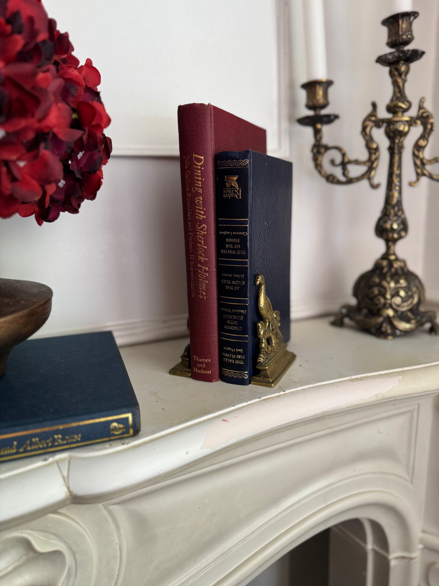 Vintage Brass Pheasant Bookend