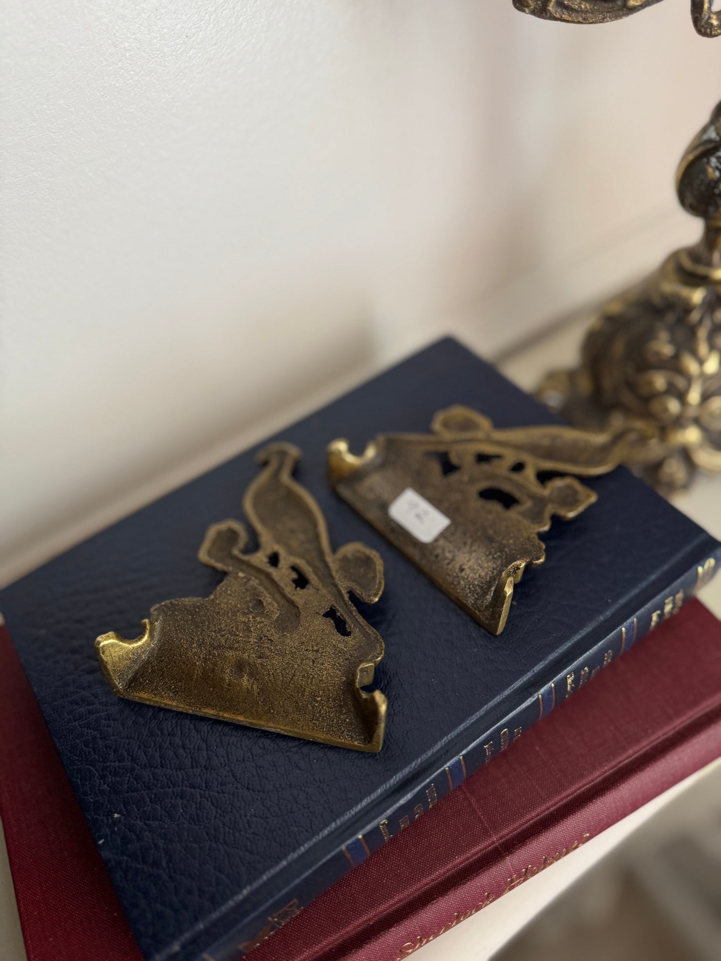 Vintage Brass Pheasant Bookend
