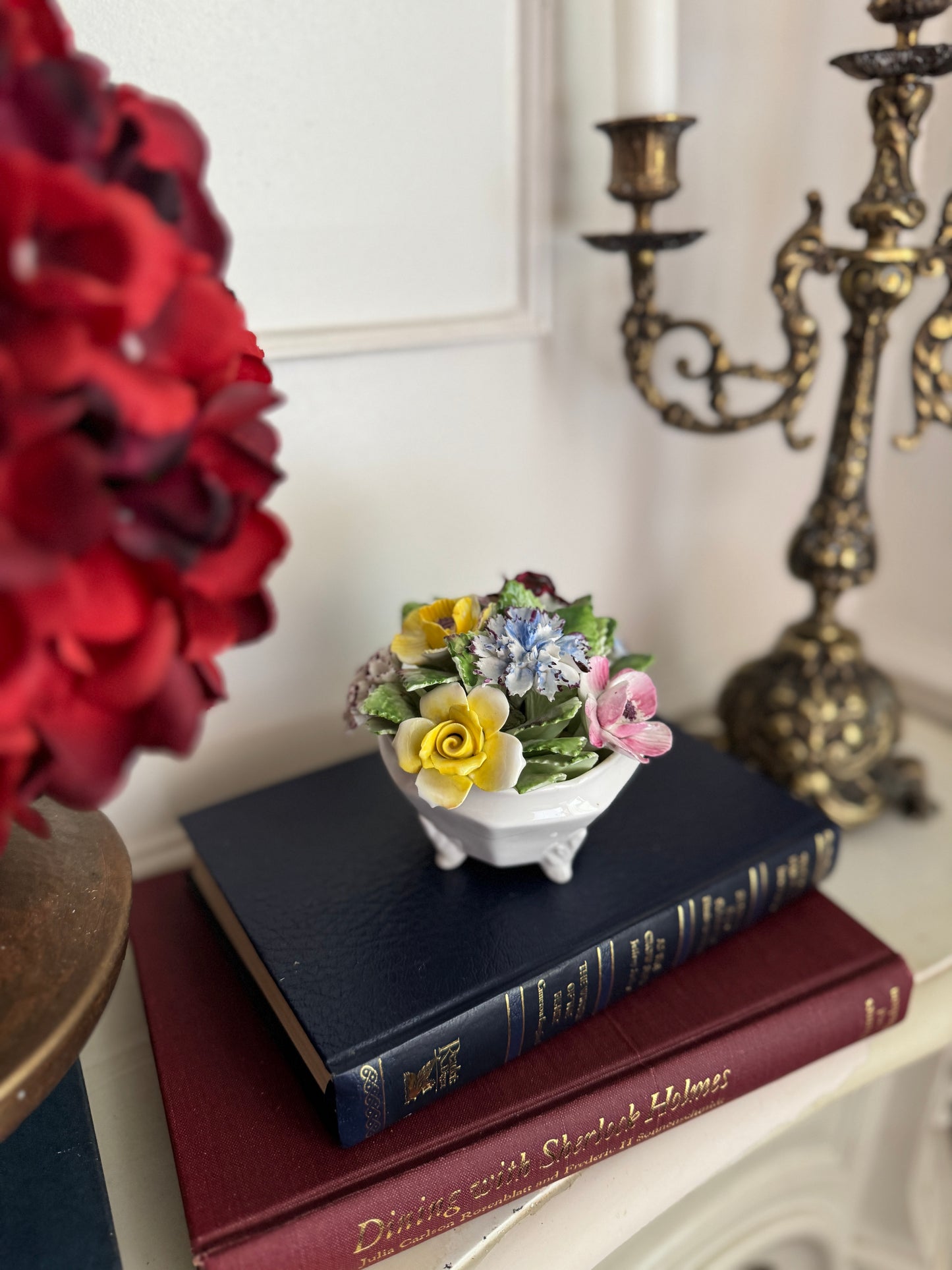 Vintage Royal Doulton Hand Painted Flower Pot Decor