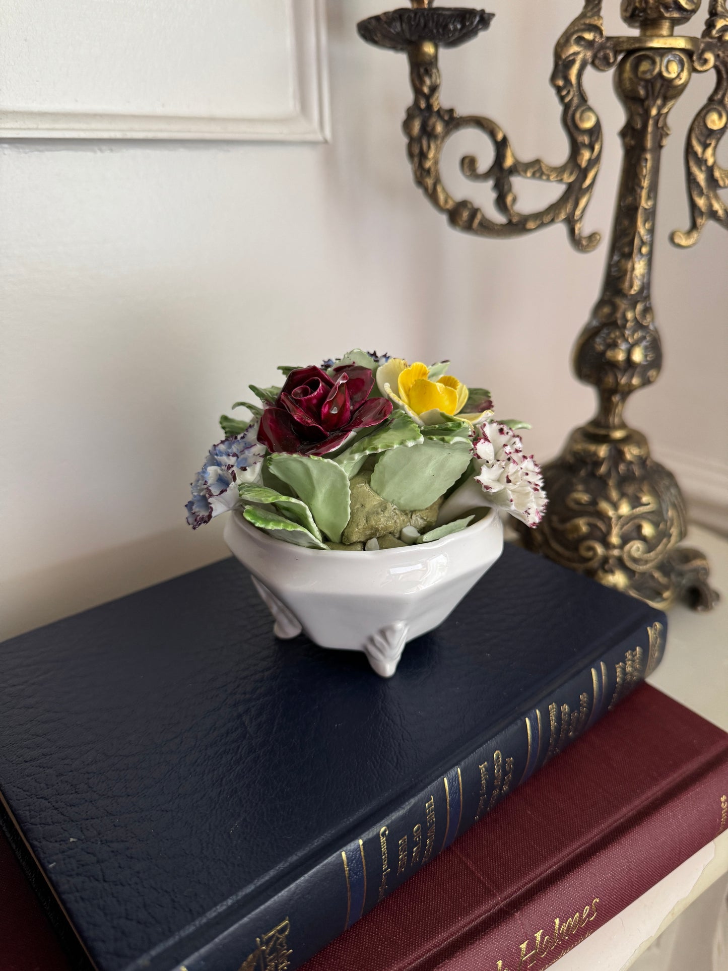 Vintage Royal Doulton Hand Painted Flower Pot Decor