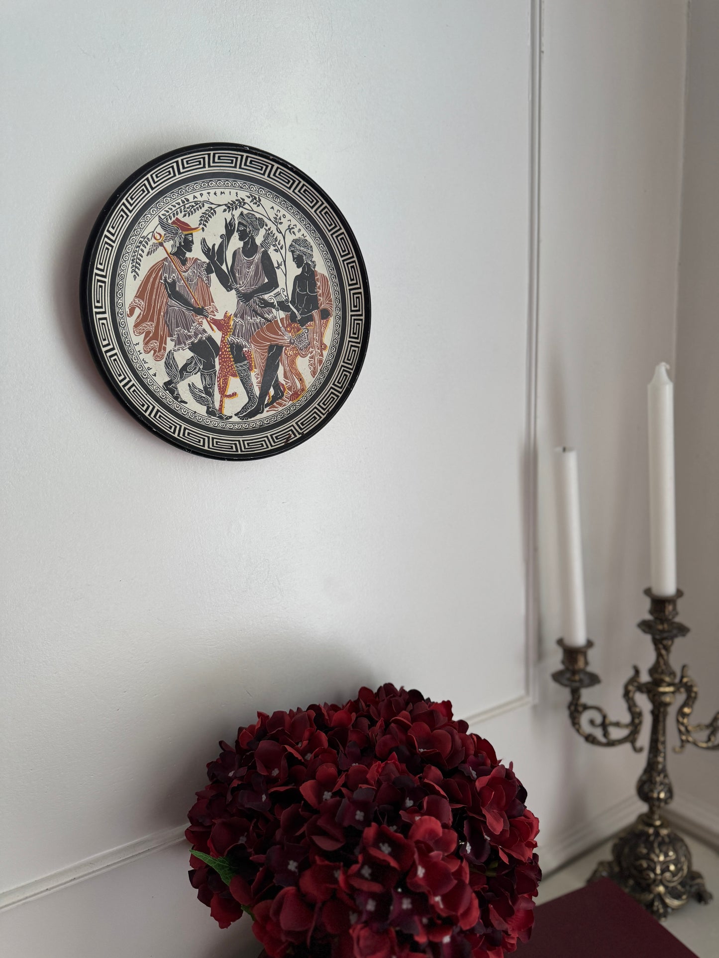Vintage Hand Painted Greek Collectable Wall Plate