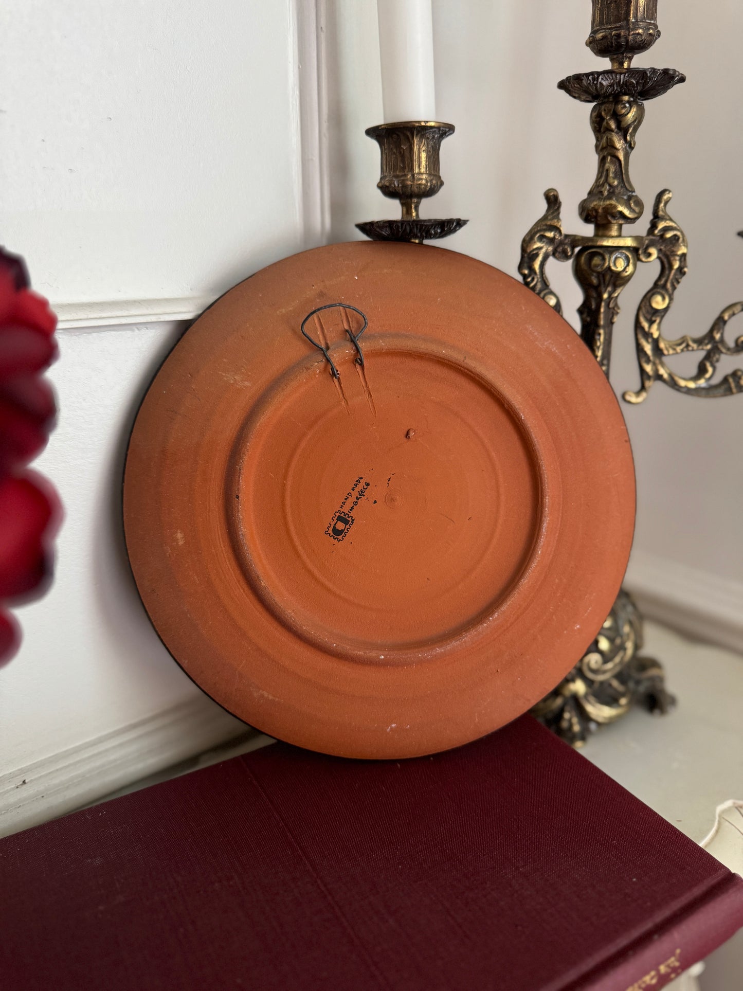 Vintage Hand Painted Greek Collectable Wall Plate