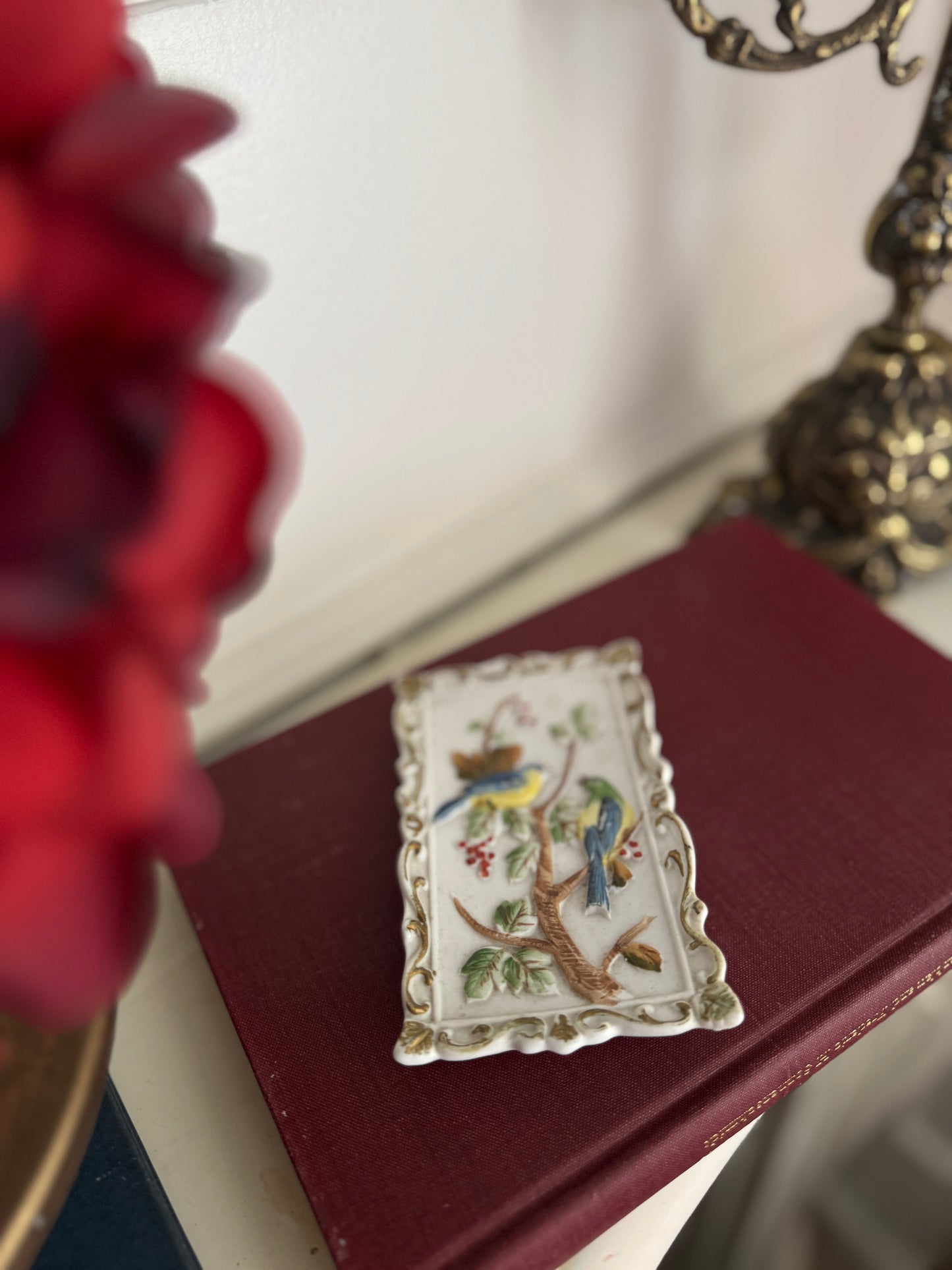 Charming Collectible Ceramic Wall Mini Bird Decor