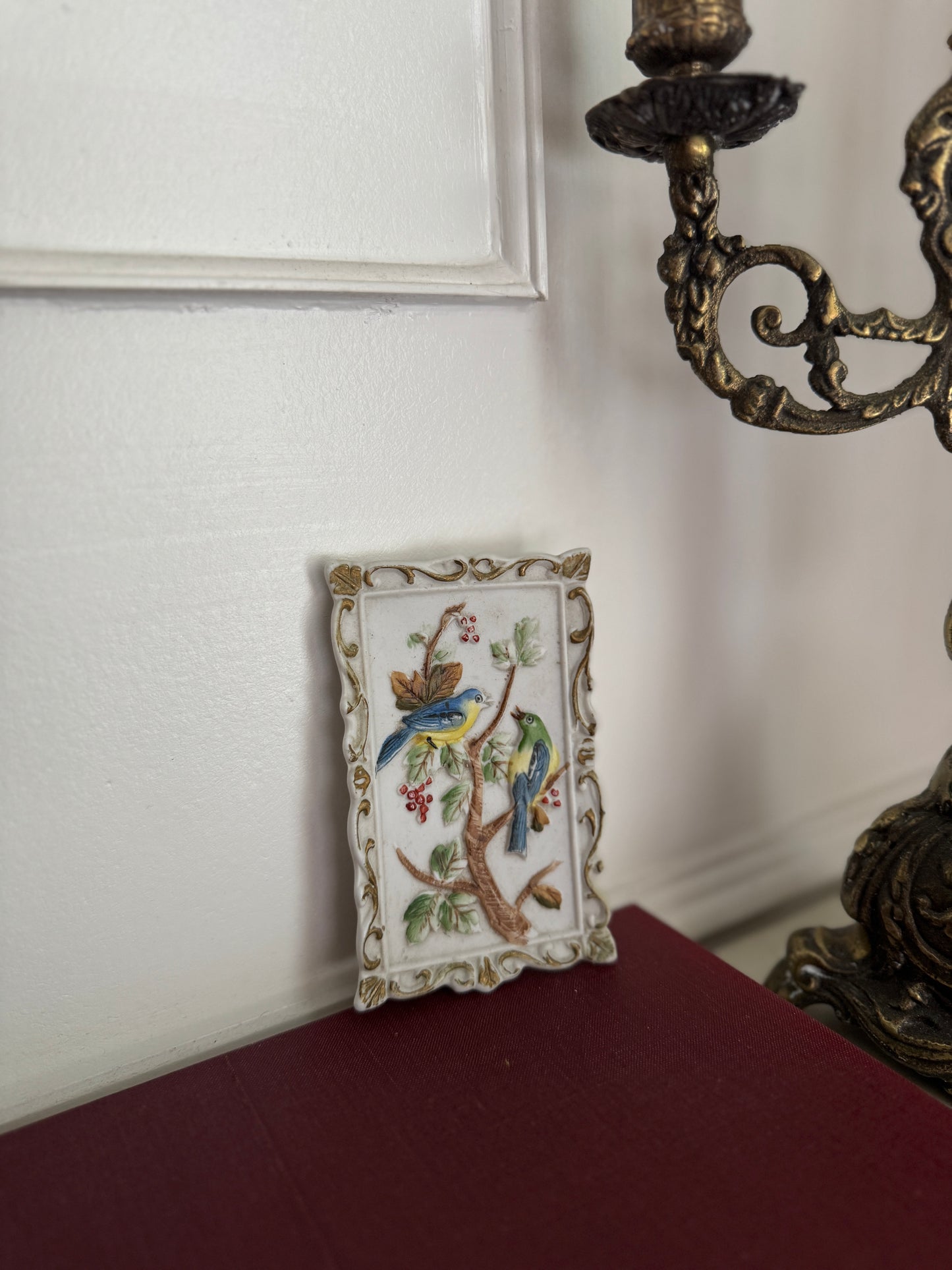 Charming Collectible Ceramic Wall Mini Bird Decor