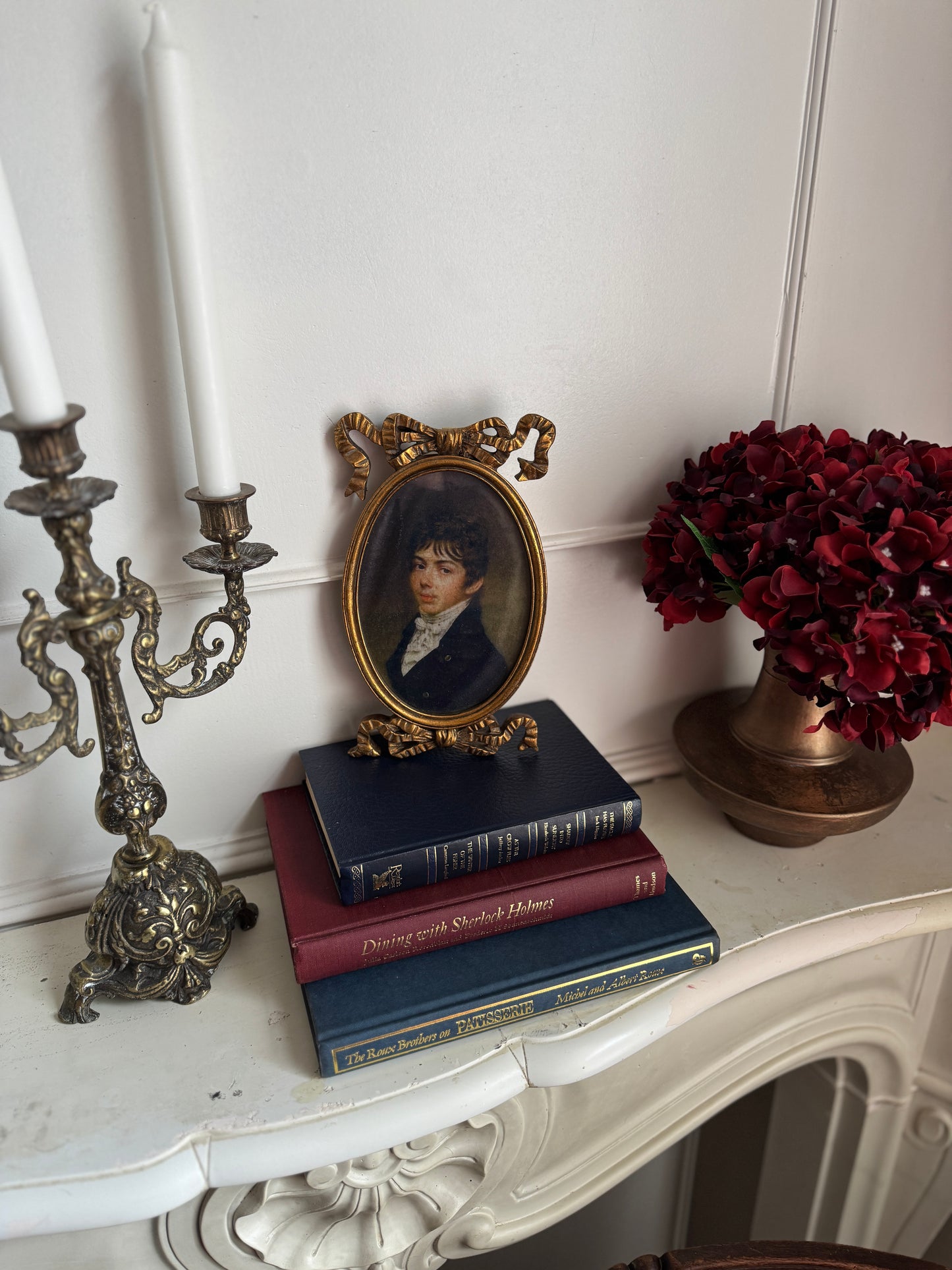 Victorian Picture in Ornate Gold Ribbon Gilt Frame