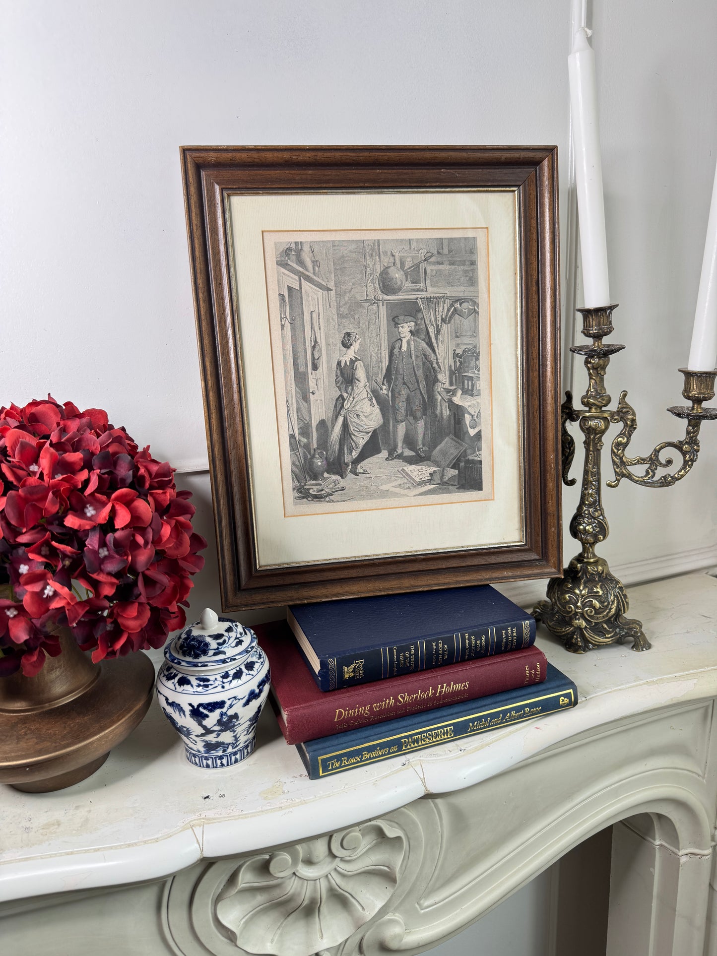 Robert Herdman Signed Engraving – "Antiquary & Lovel" in Antique Frame