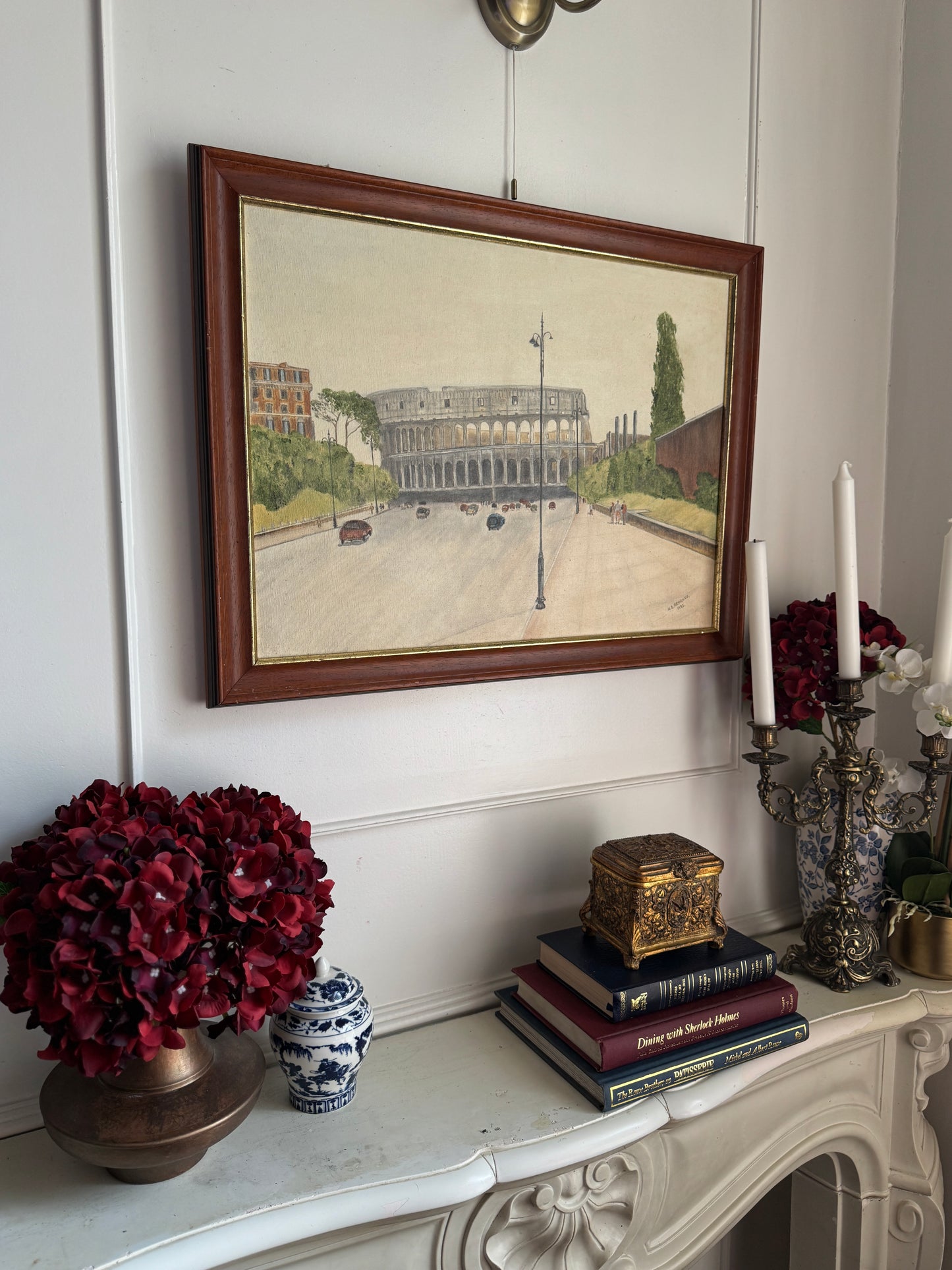 Sunlit Steps in Rome – Original Oil Painting by N.G. Reynolds