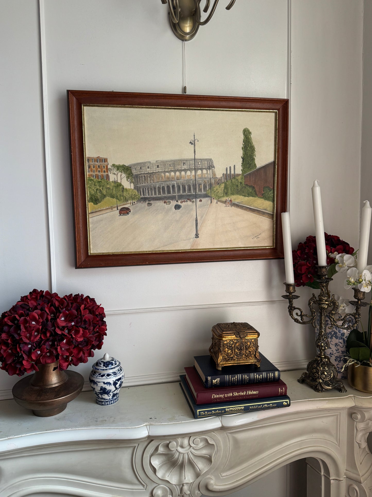 Sunlit Steps in Rome – Original Oil Painting by N.G. Reynolds