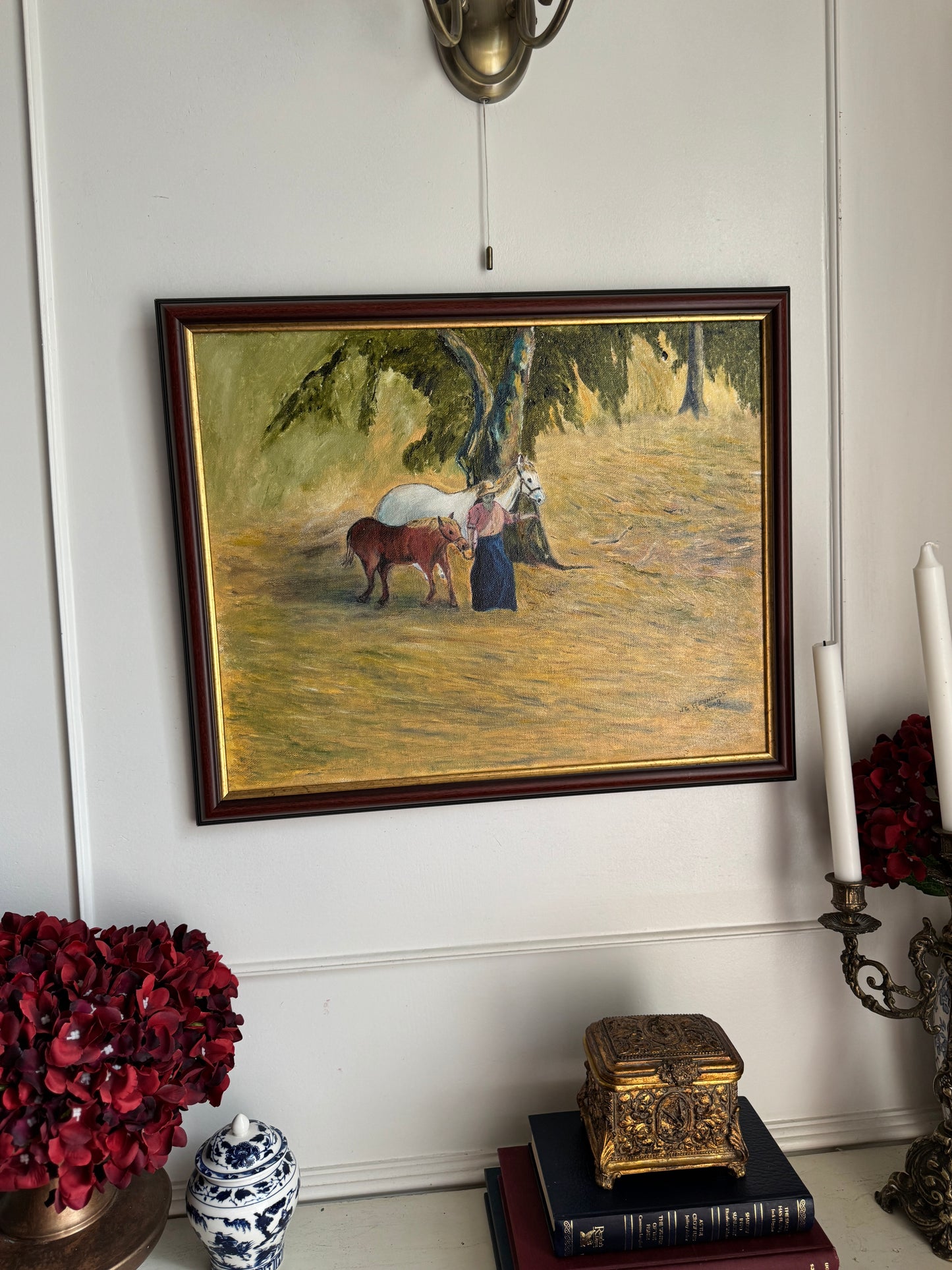 Whispers Across the Meadow - Original Oil Painting by N.G. Reynolds