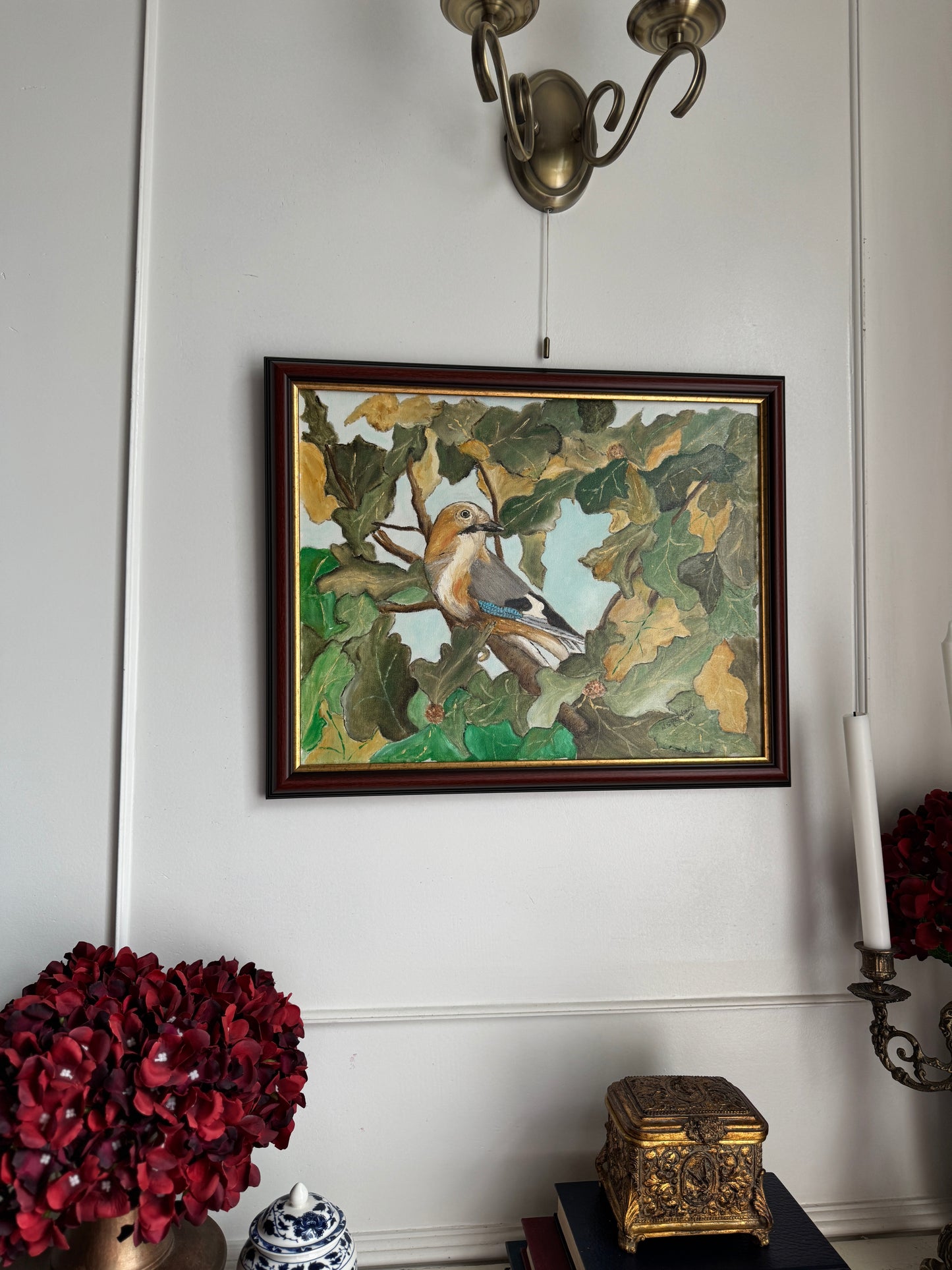 Song Among the Leaves - Original Oil Painting by N.G. Reynolds
