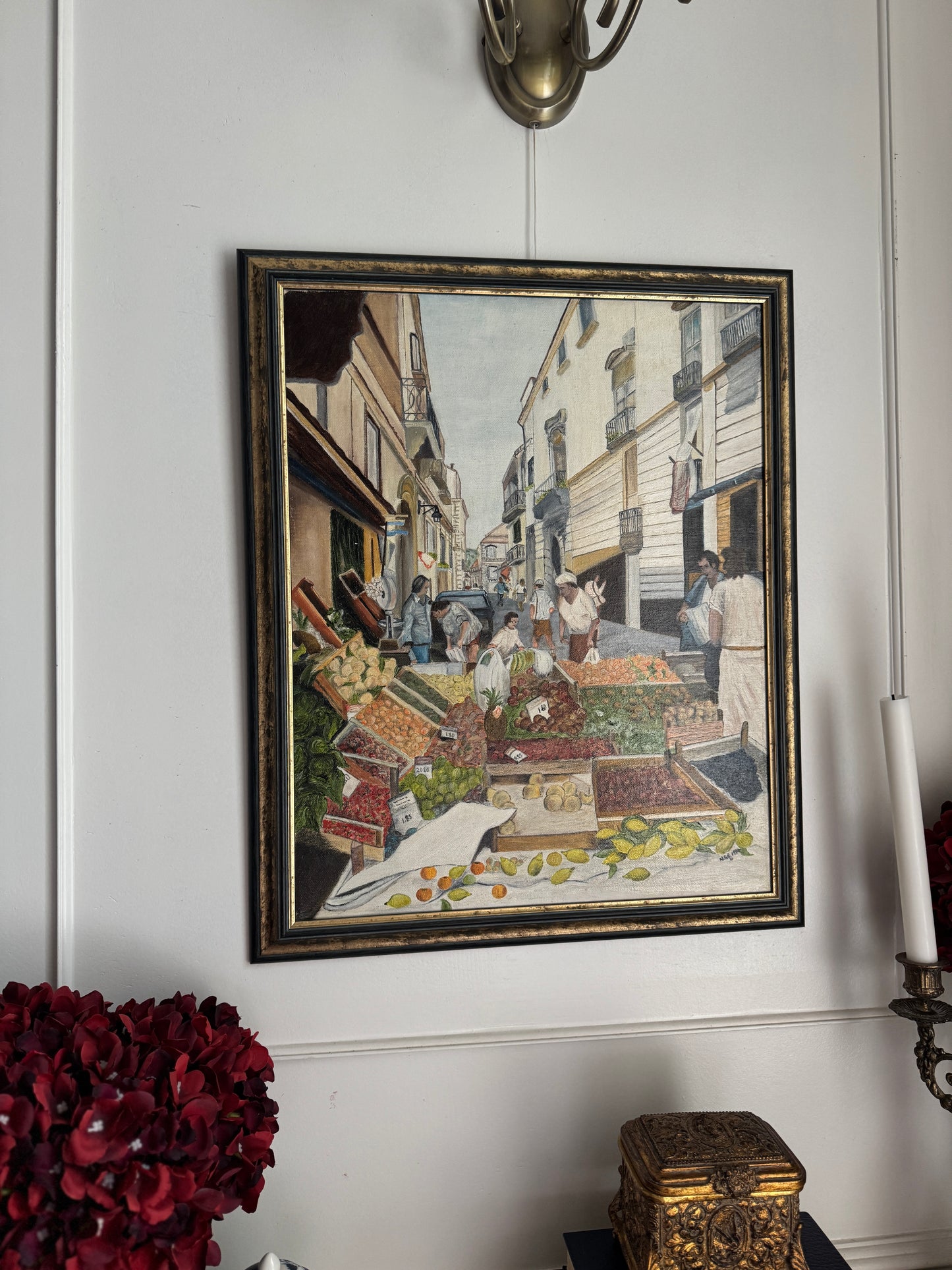 Sorrento’s Morning Hustle - Original Oil Painting by N.G. Reynolds