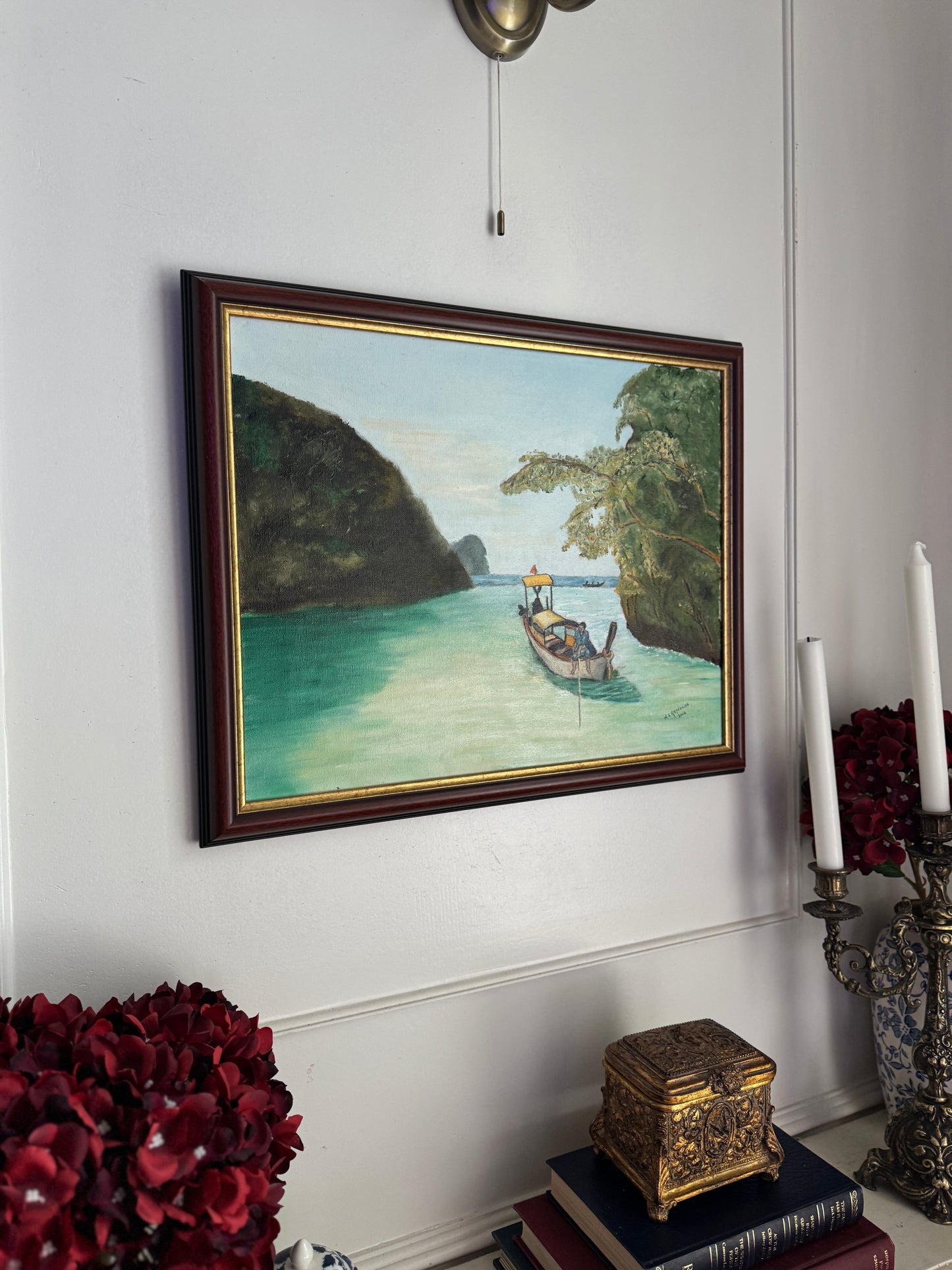 Phuket Bay Shores - Original Oil Painting by N.G. Reynolds