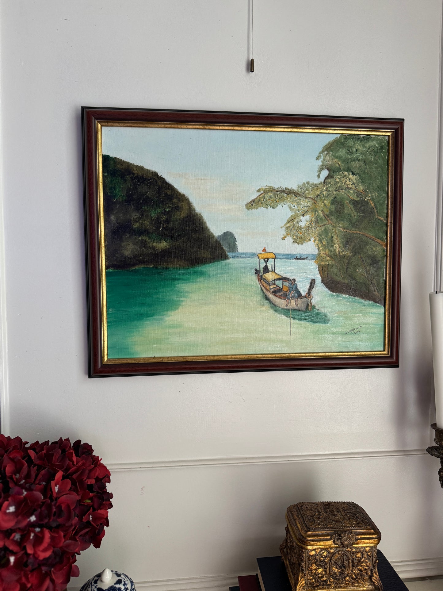 Phuket Bay Shores - Original Oil Painting by N.G. Reynolds